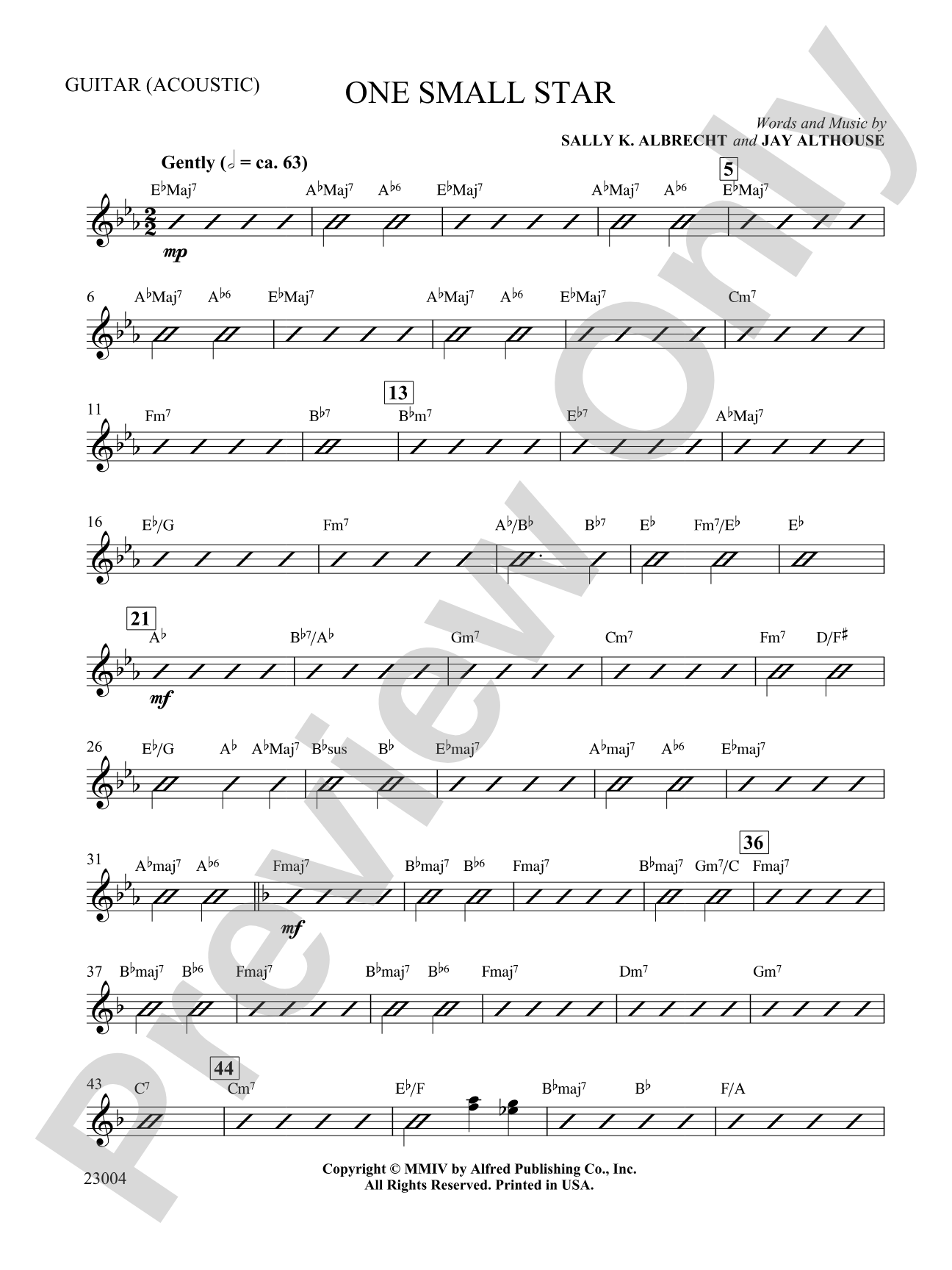 One Small Star: Guitar