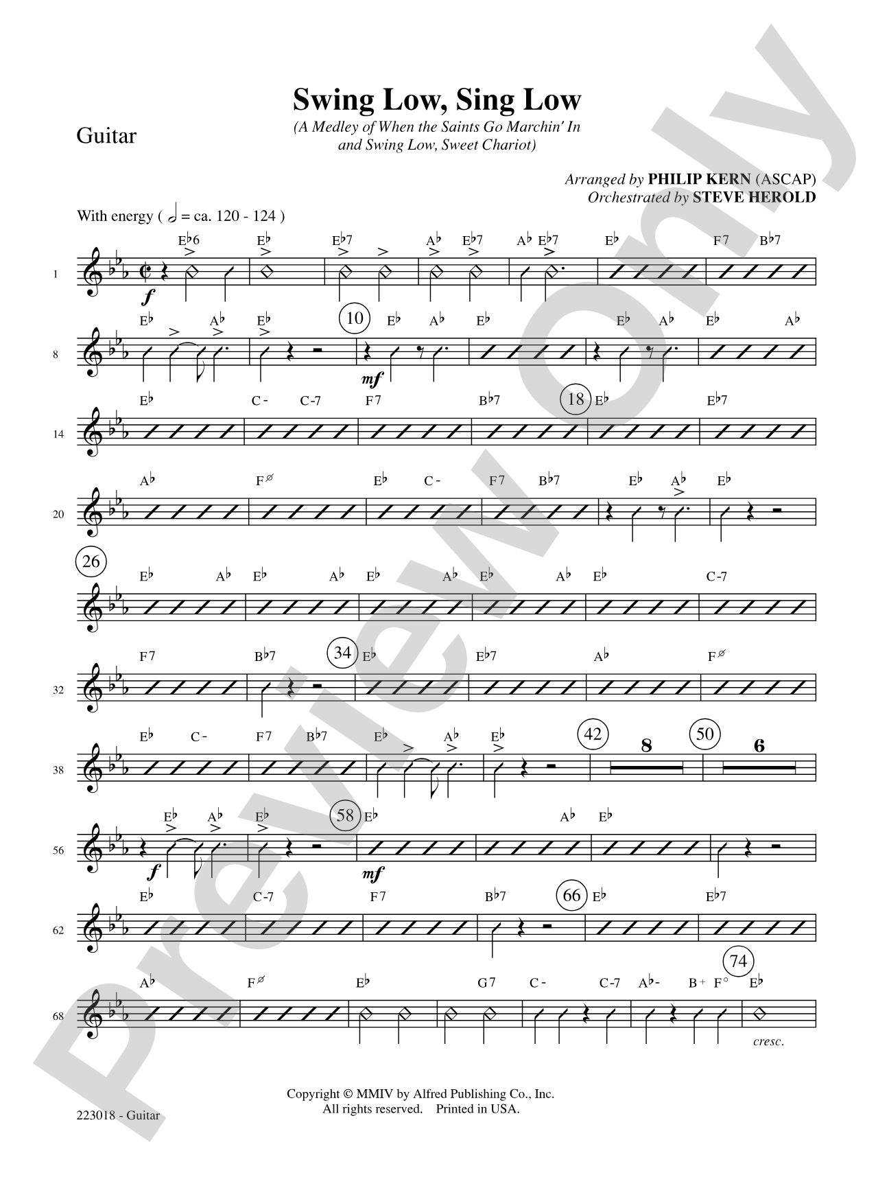 Swing Low, Sing Low: Guitar: Choral SoundPax