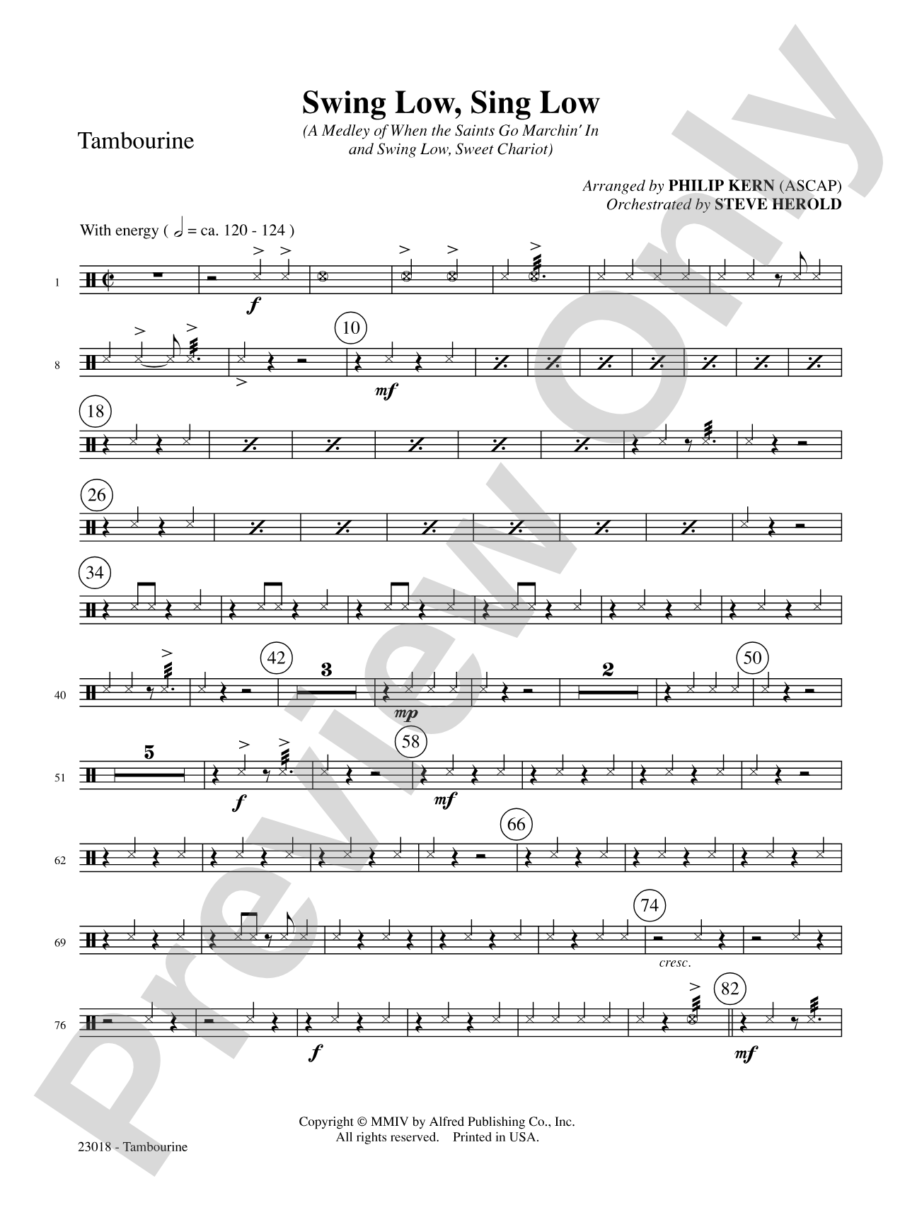 Swing Low, Sing Low: 1st Percussion: Choral SoundPax