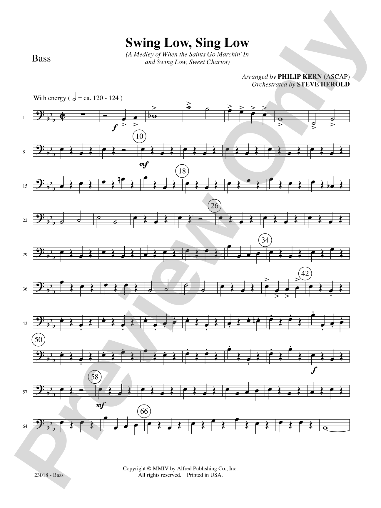 Swing Low, Sing Low: String Bass: Choral SoundPax
