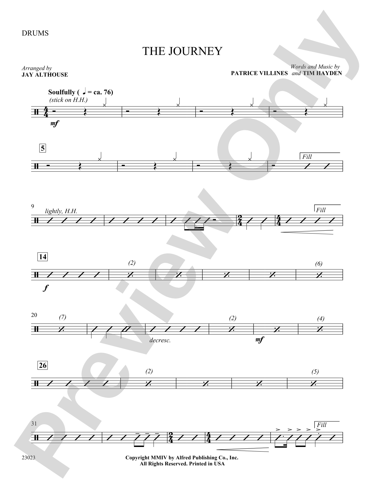 The Journey: Drums: Choral SoundPax
