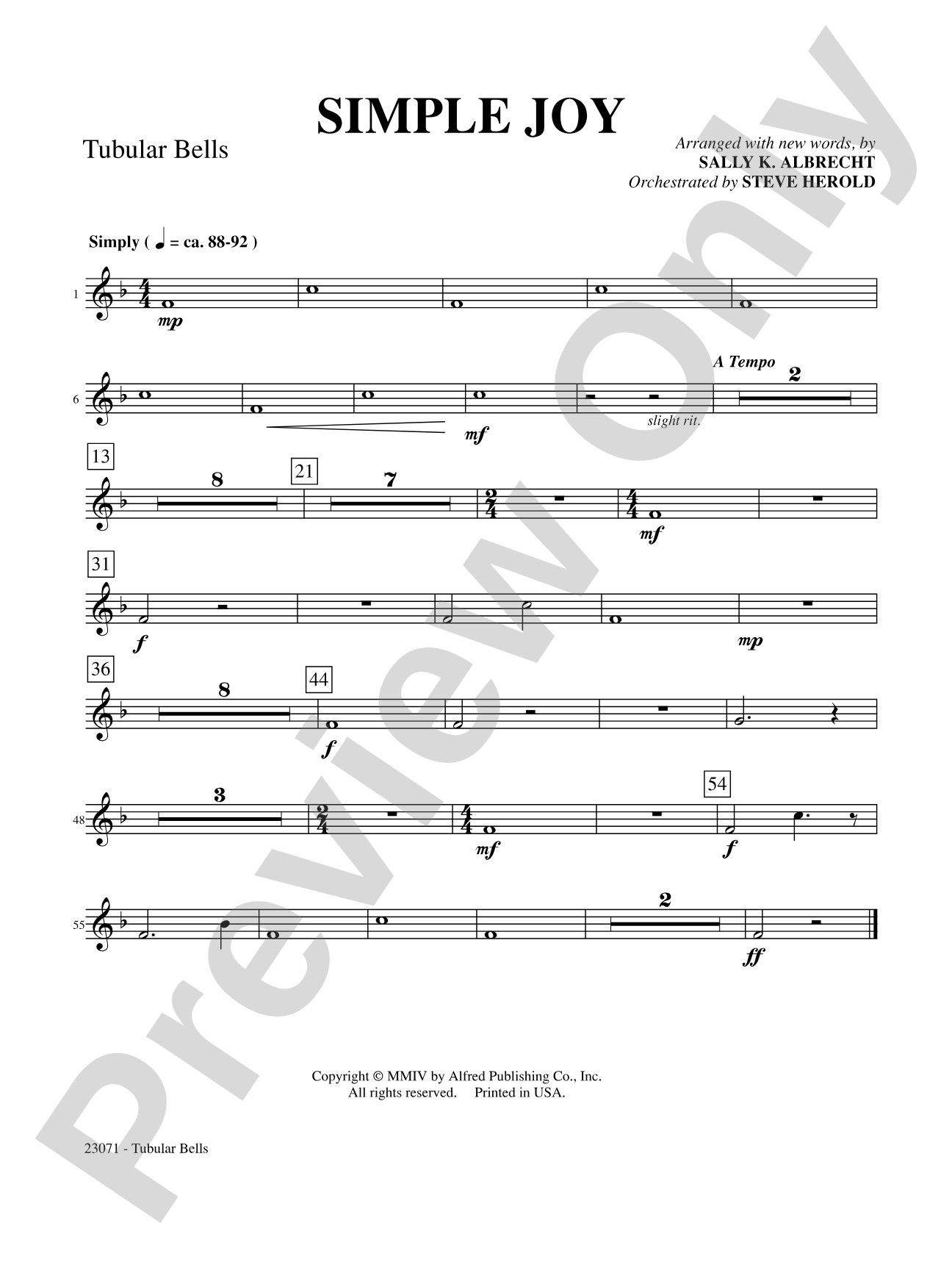 Simple Joy (Simple Gifts / Joy to the World): Bells: Choral SoundPax