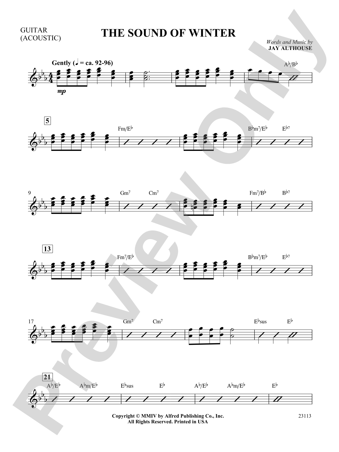 The Sound of Winter: Guitar: Choral SoundPax