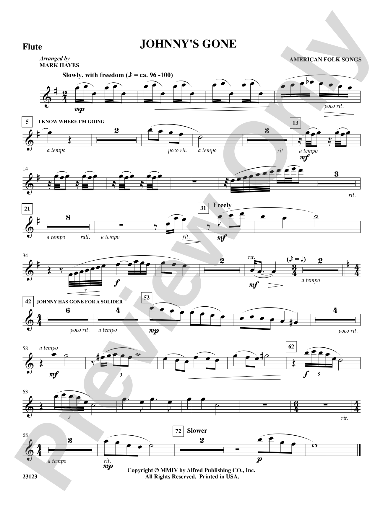 Johnny's Gone: Flute