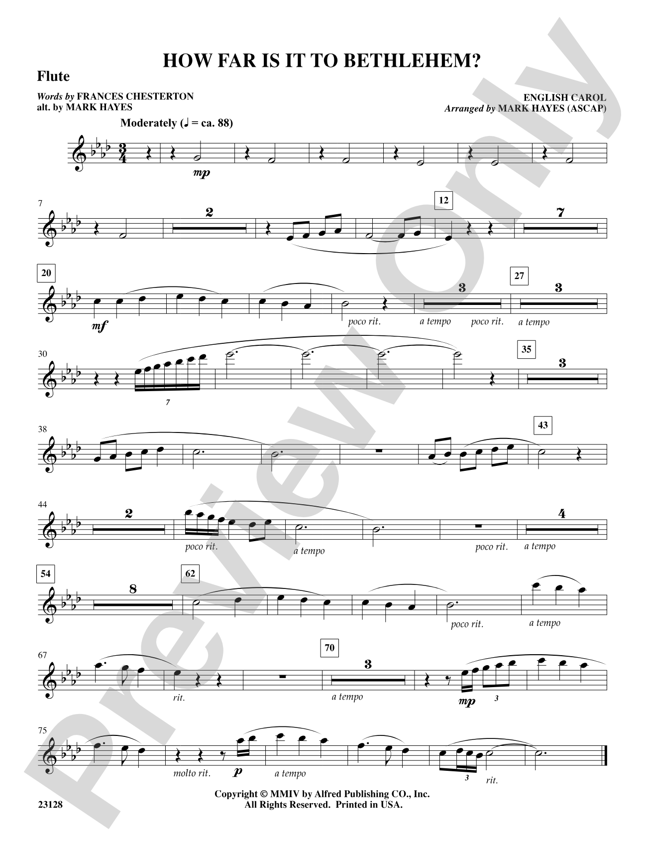 How Far Is It to Bethlehem?: Flute: Choral SoundPax