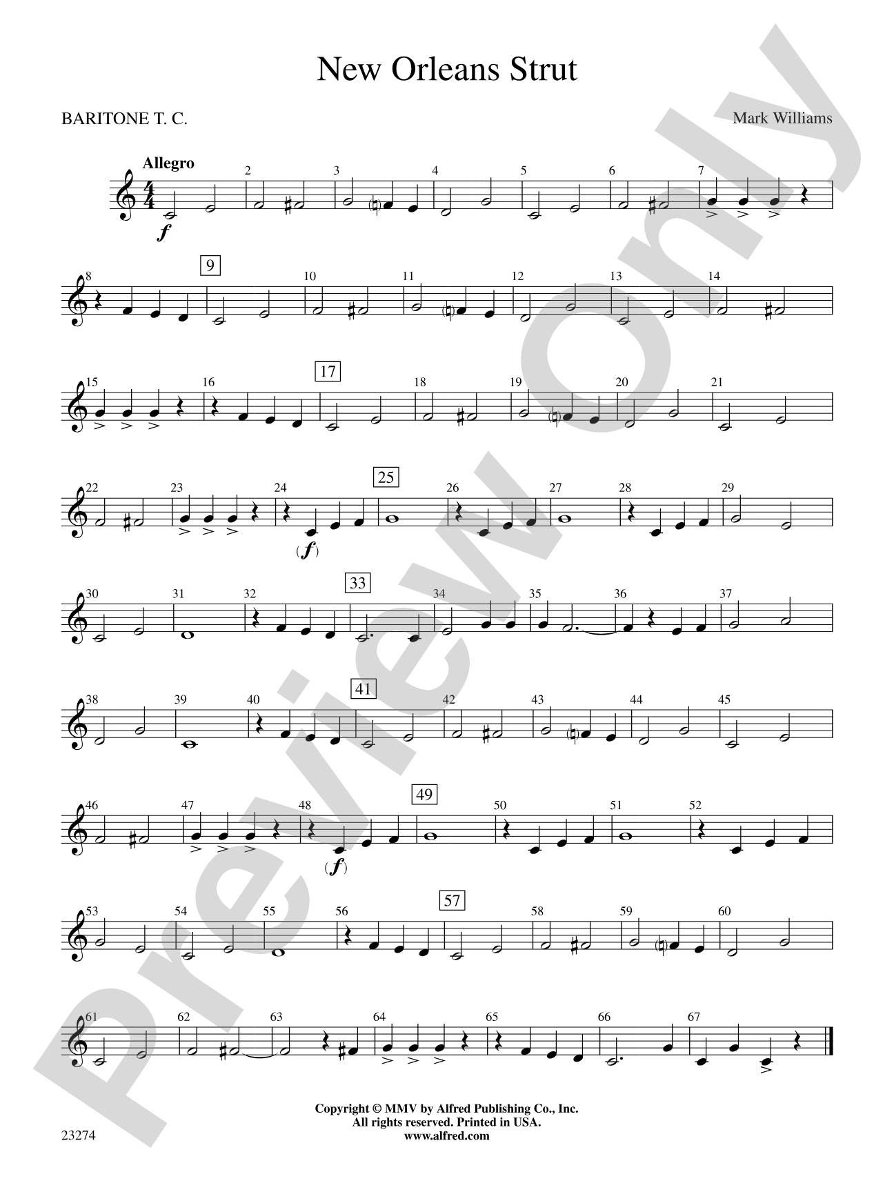 New Orleans Strut: Baritone T.C.