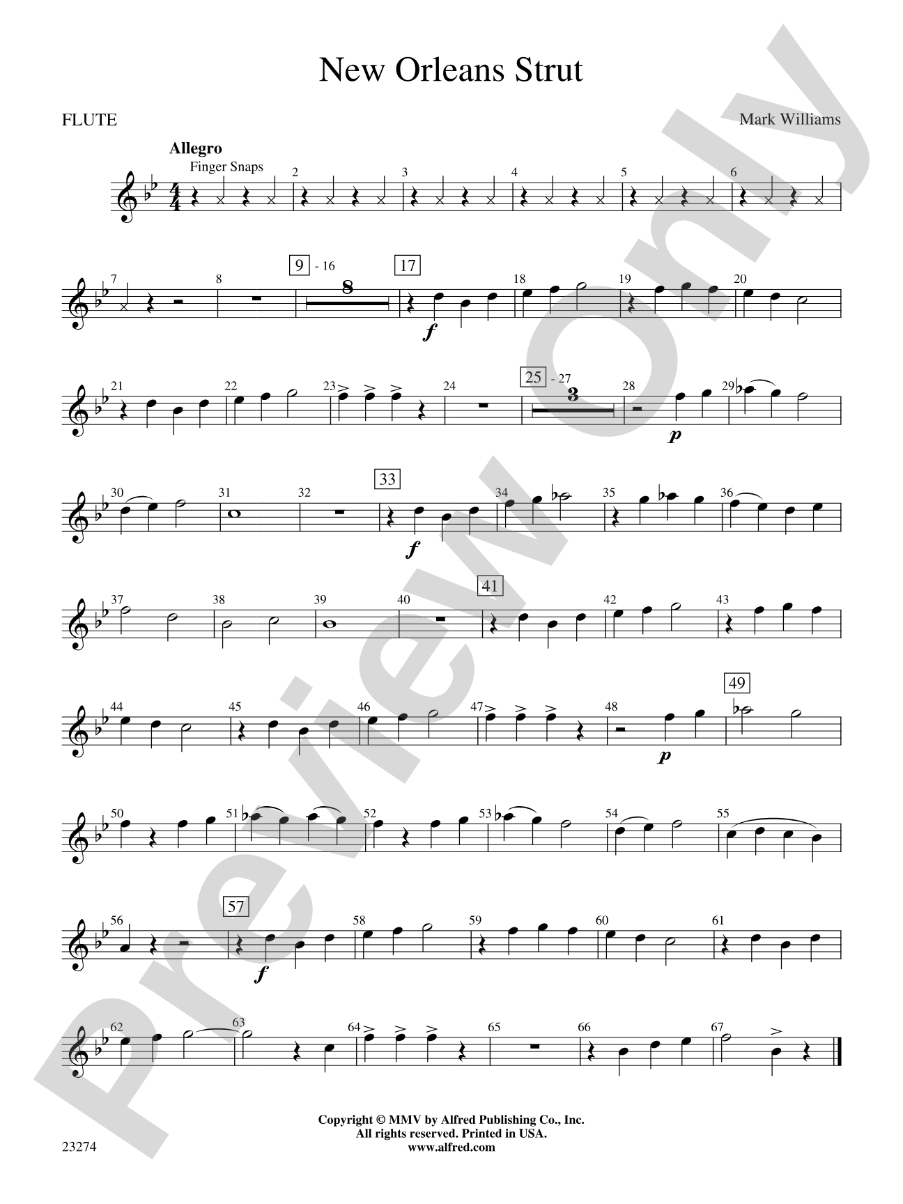 New Orleans Strut: Flute