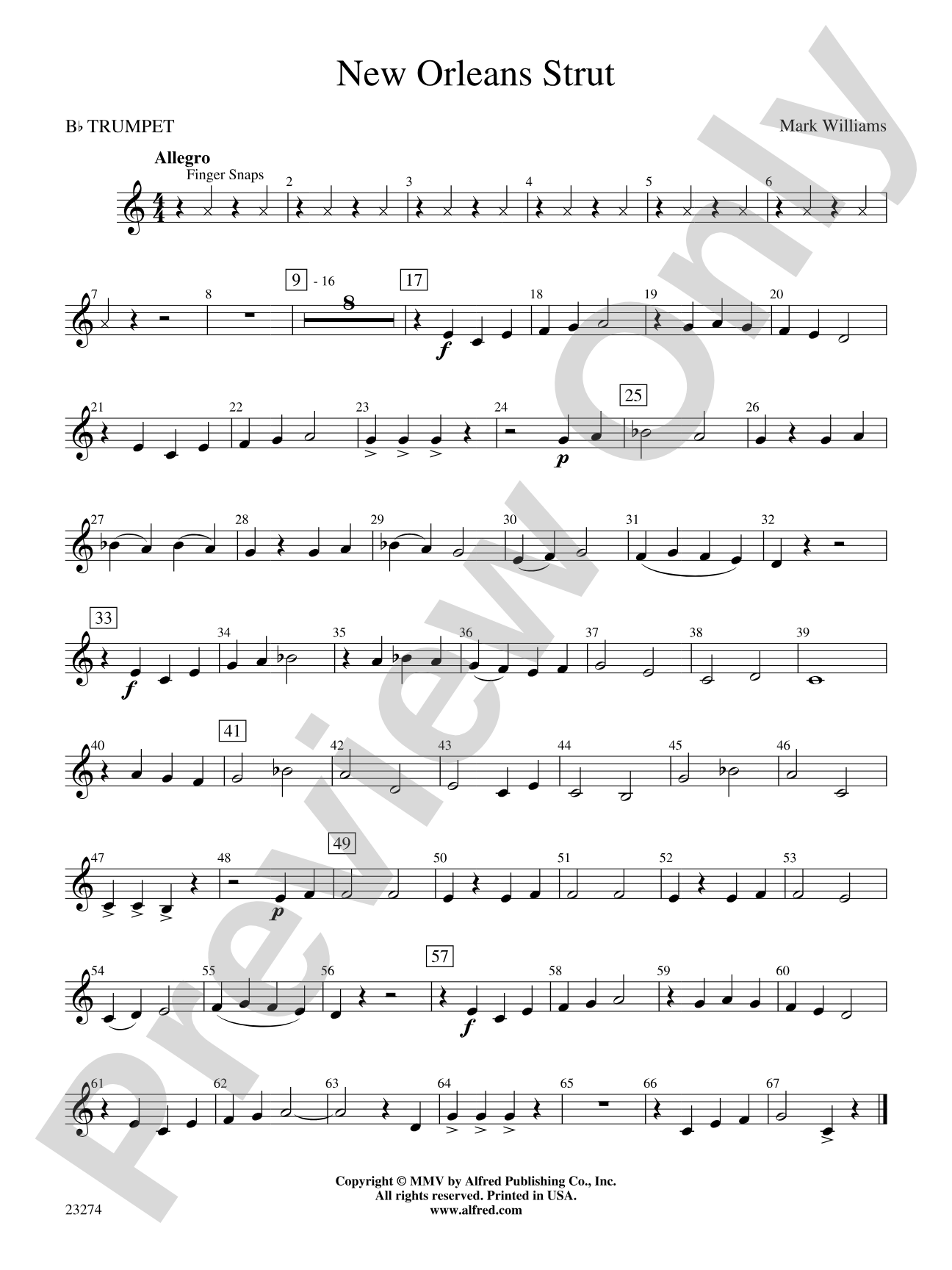 New Orleans Strut: 1st B-flat Trumpet