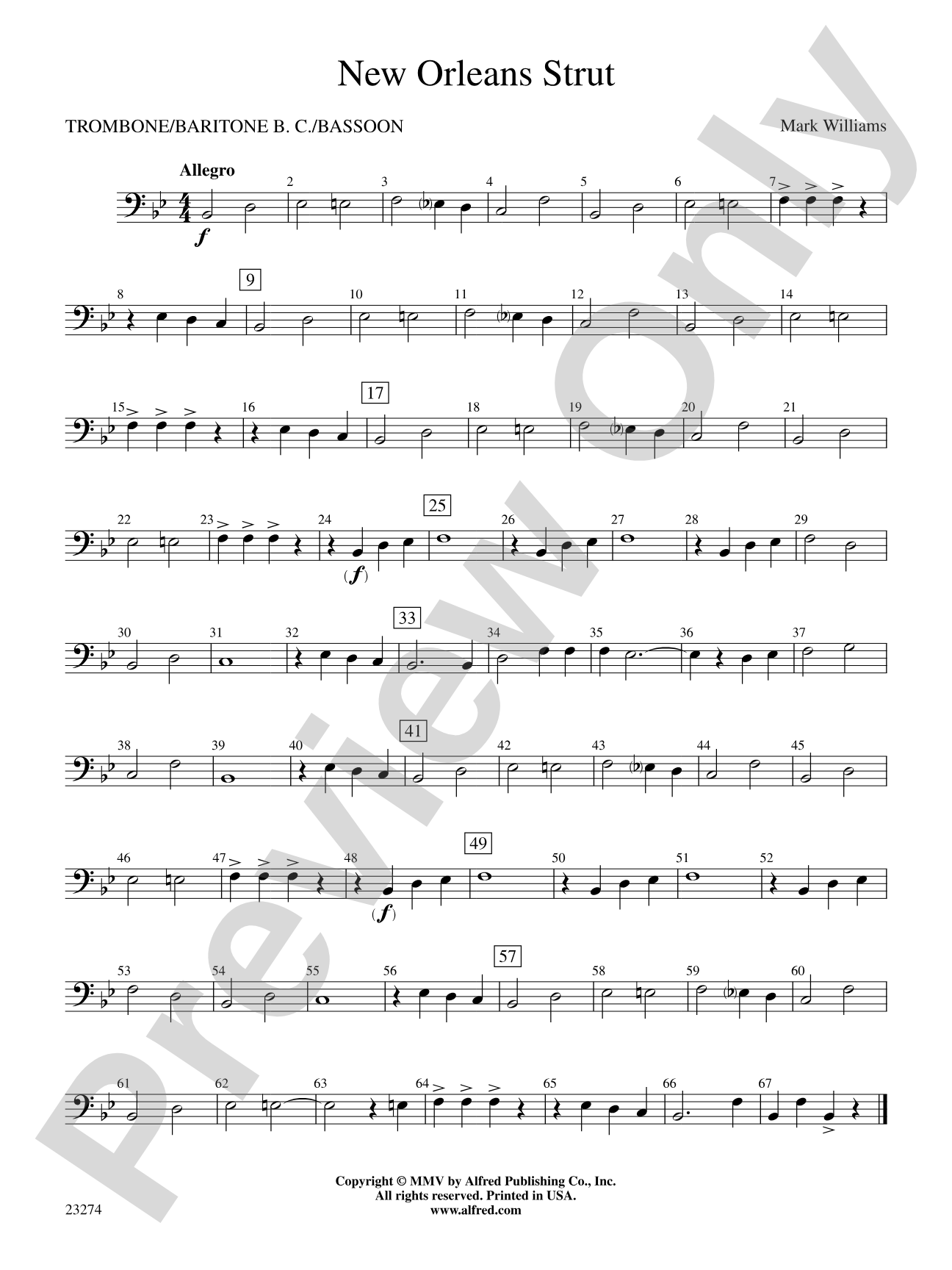 New Orleans Strut: 1st Trombone