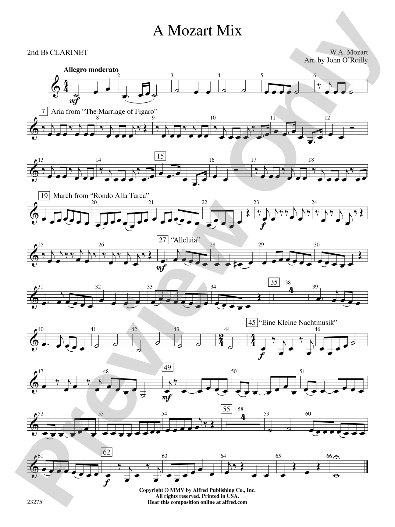 A Mozart Mix: 2nd B-flat Clarinet