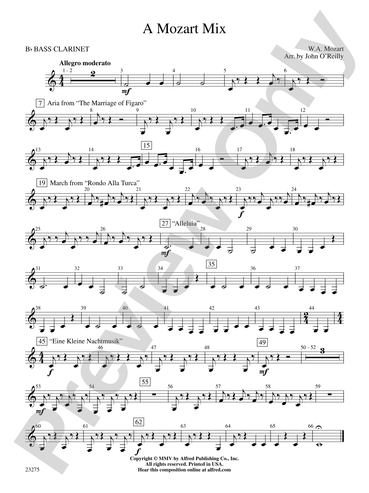A Mozart Mix: B-flat Bass Clarinet