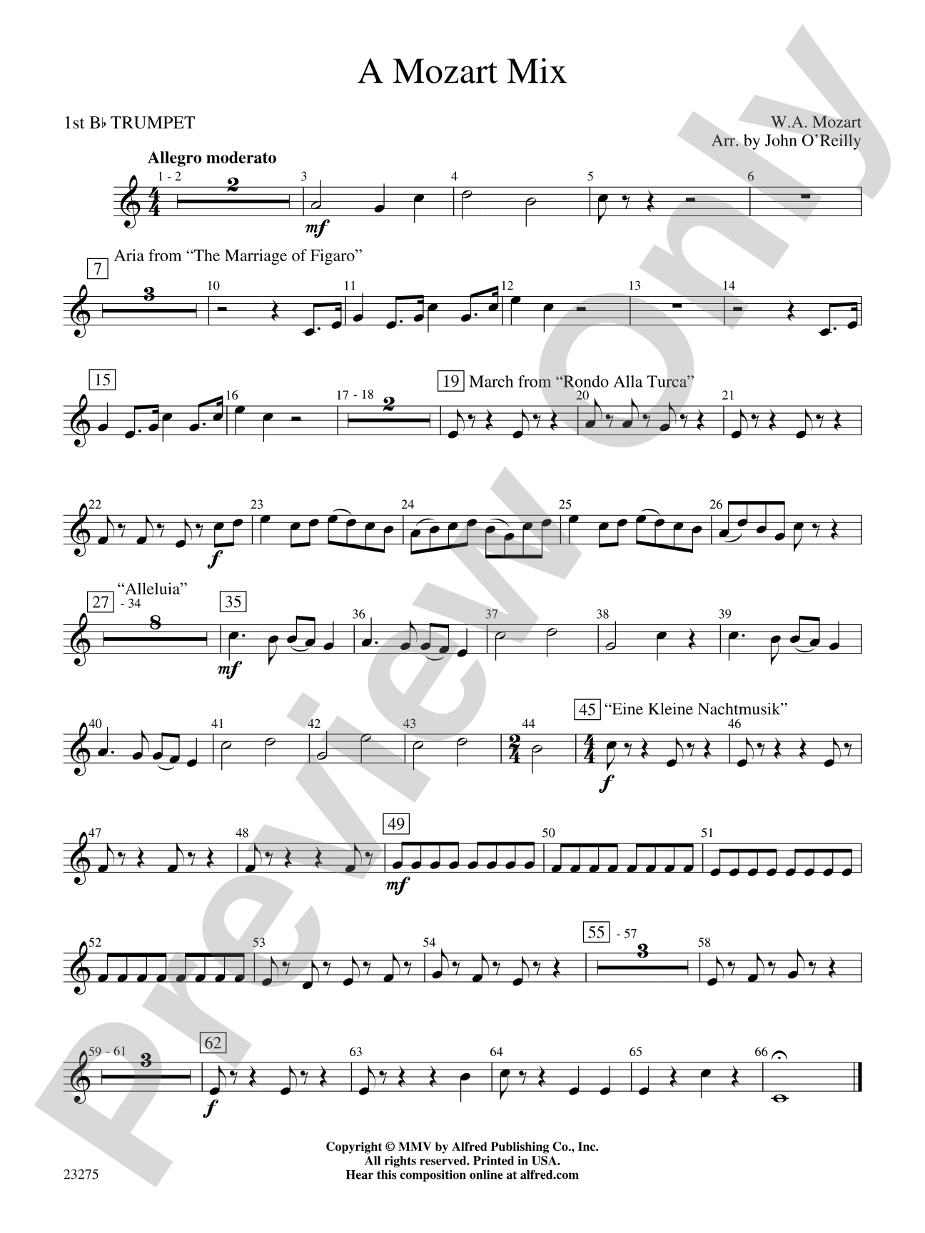 A Mozart Mix: 1st B-flat Trumpet