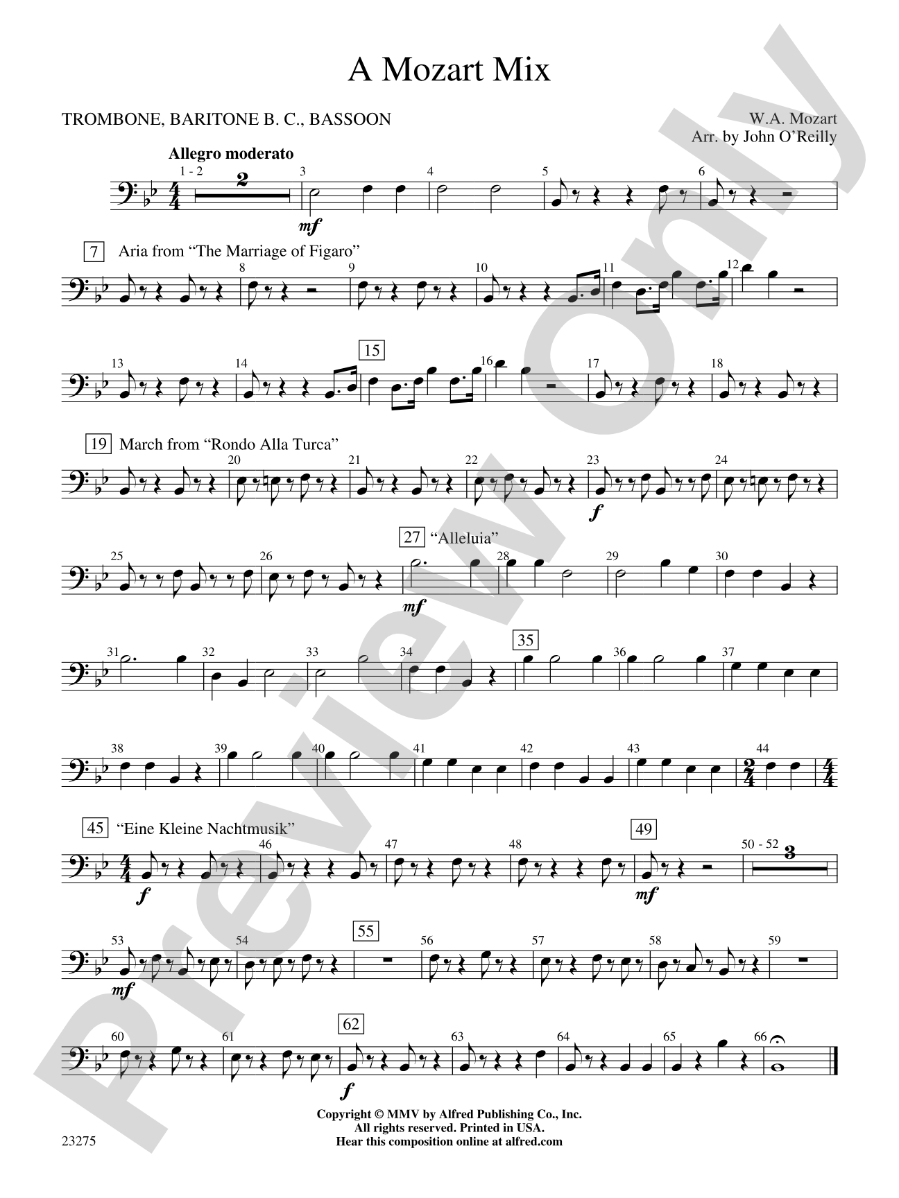 A Mozart Mix: 1st Trombone