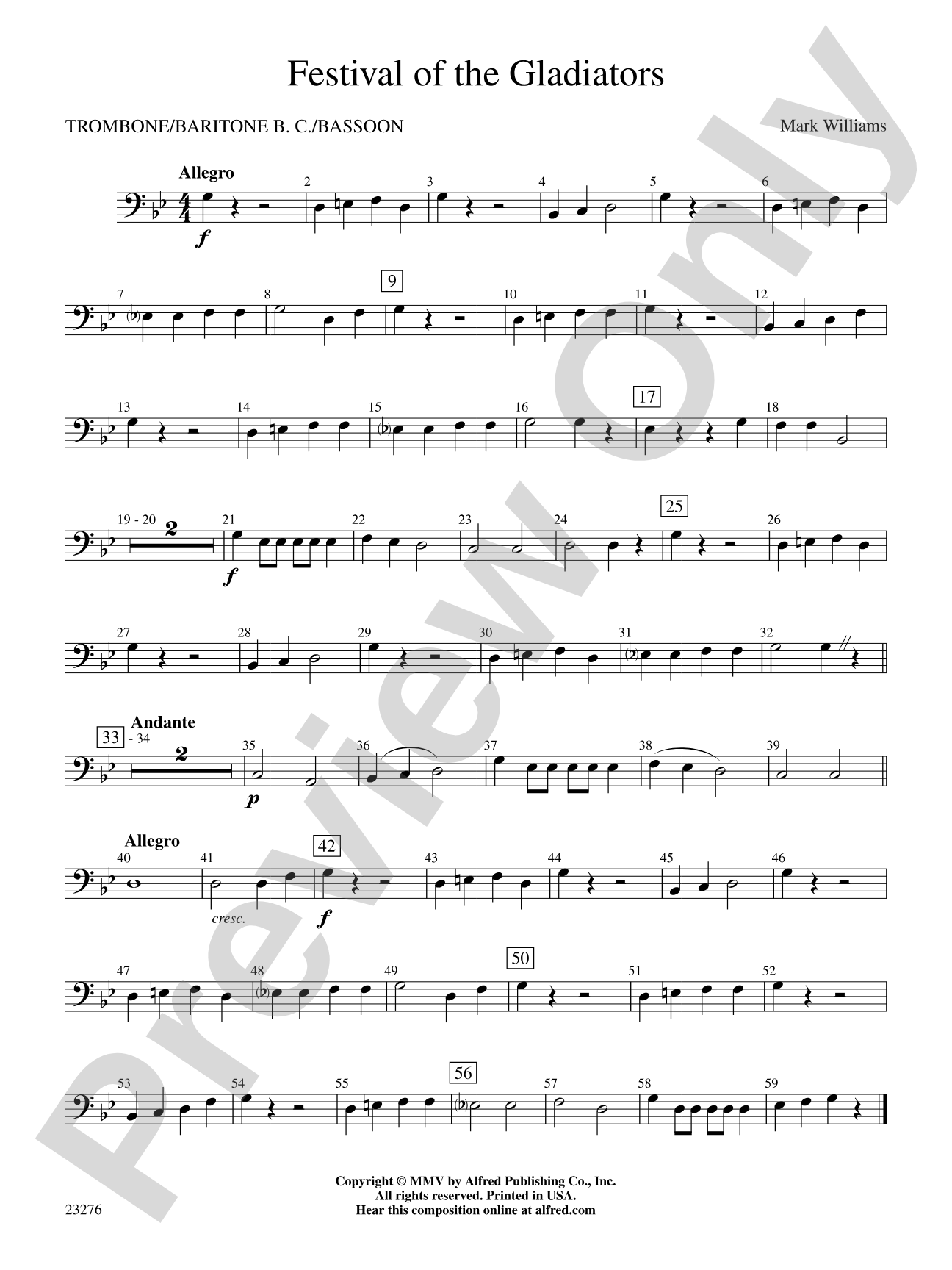 Festival of the Gladiators: 1st Trombone