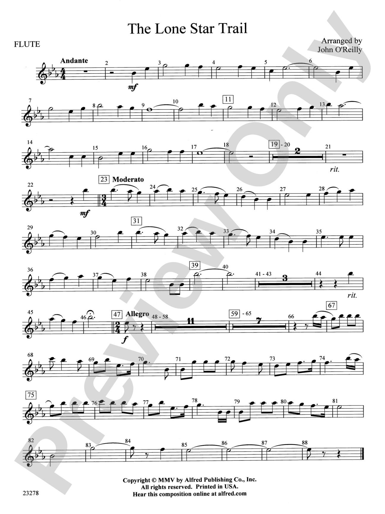 The Lone Star Trail: Flute