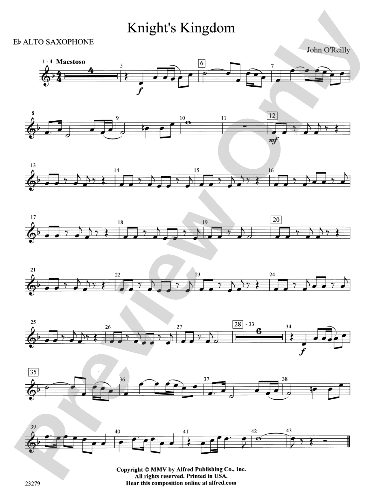 Knight's Kingdom: E-flat Alto Saxophone