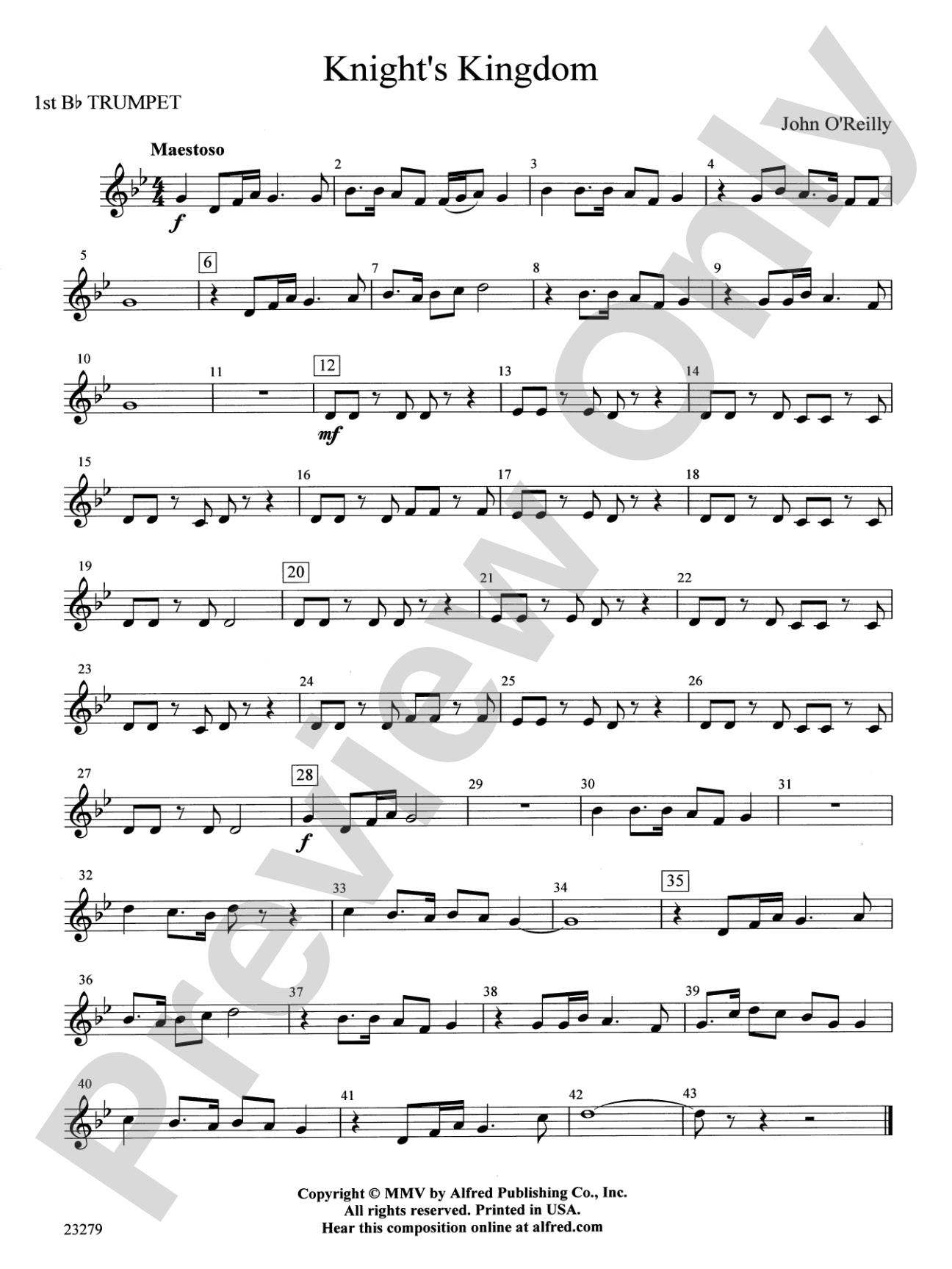 Knight's Kingdom: 1st B-flat Trumpet