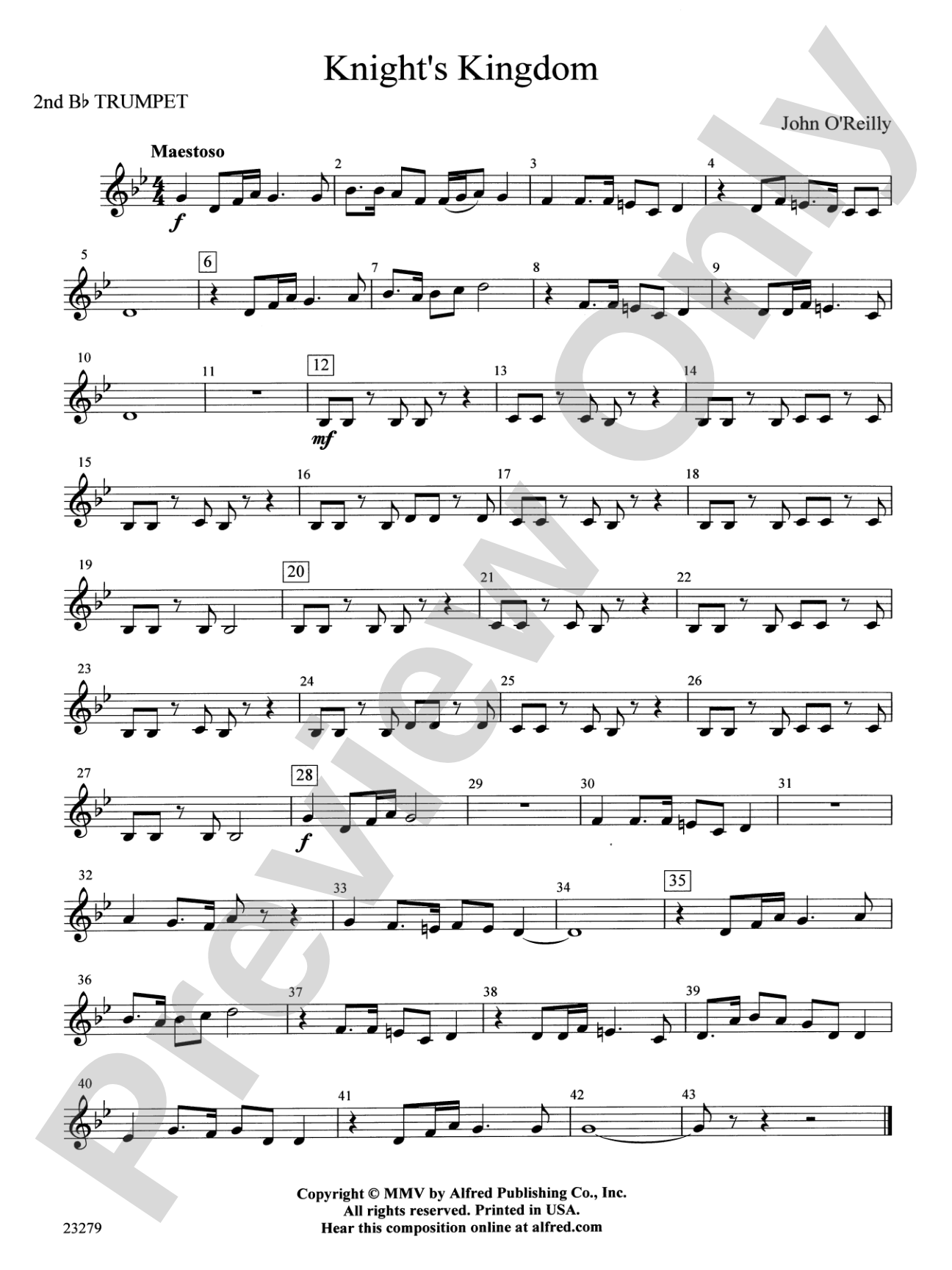 Knight's Kingdom: 2nd B-flat Trumpet