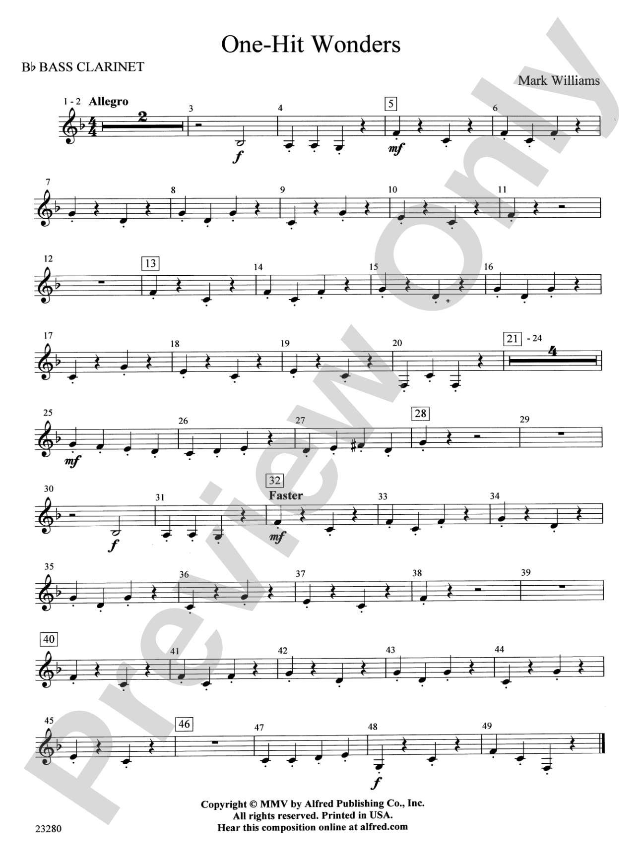 One-Hit Wonders: B-flat Bass Clarinet