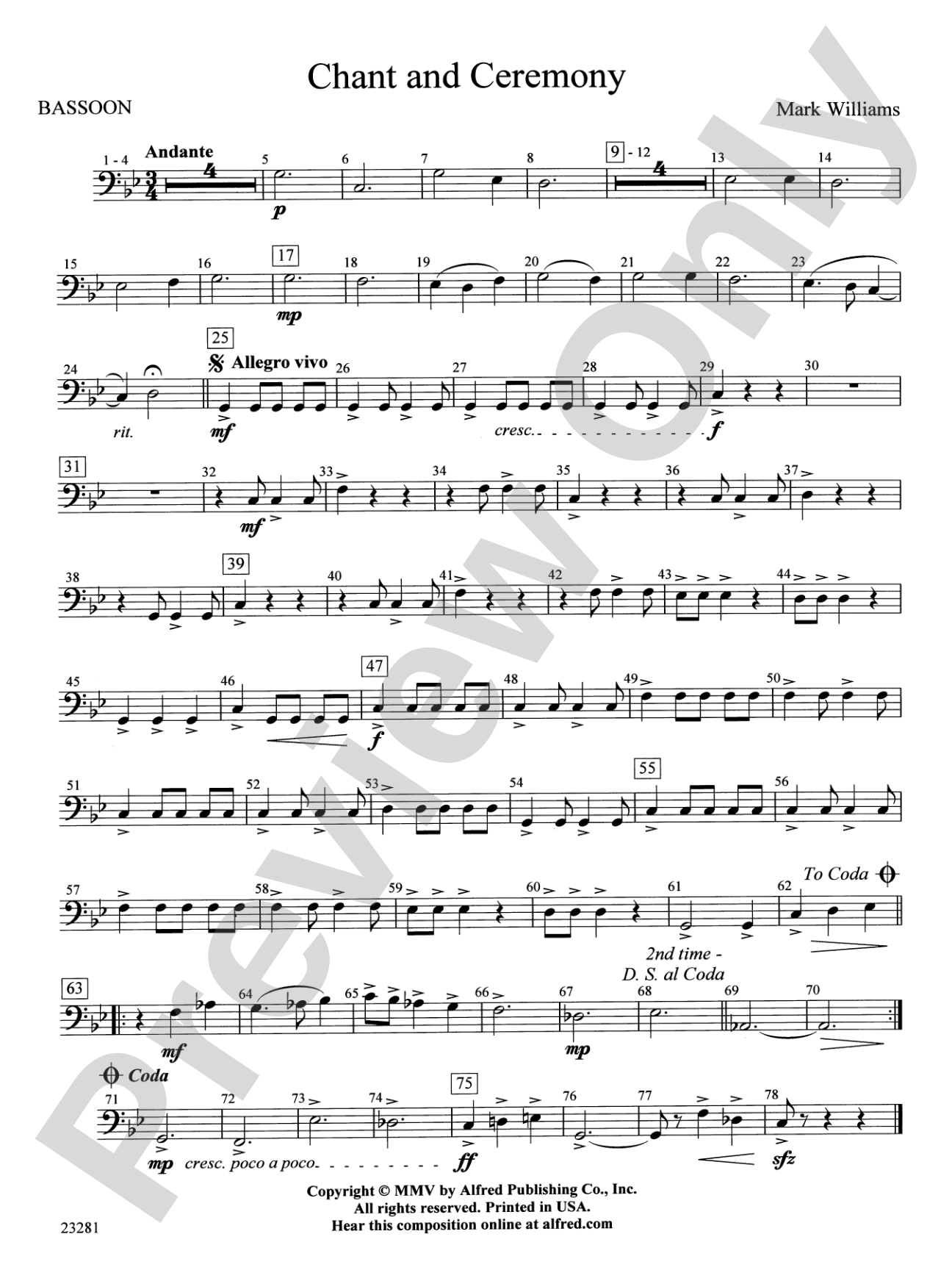 Chant and Ceremony: Bassoon