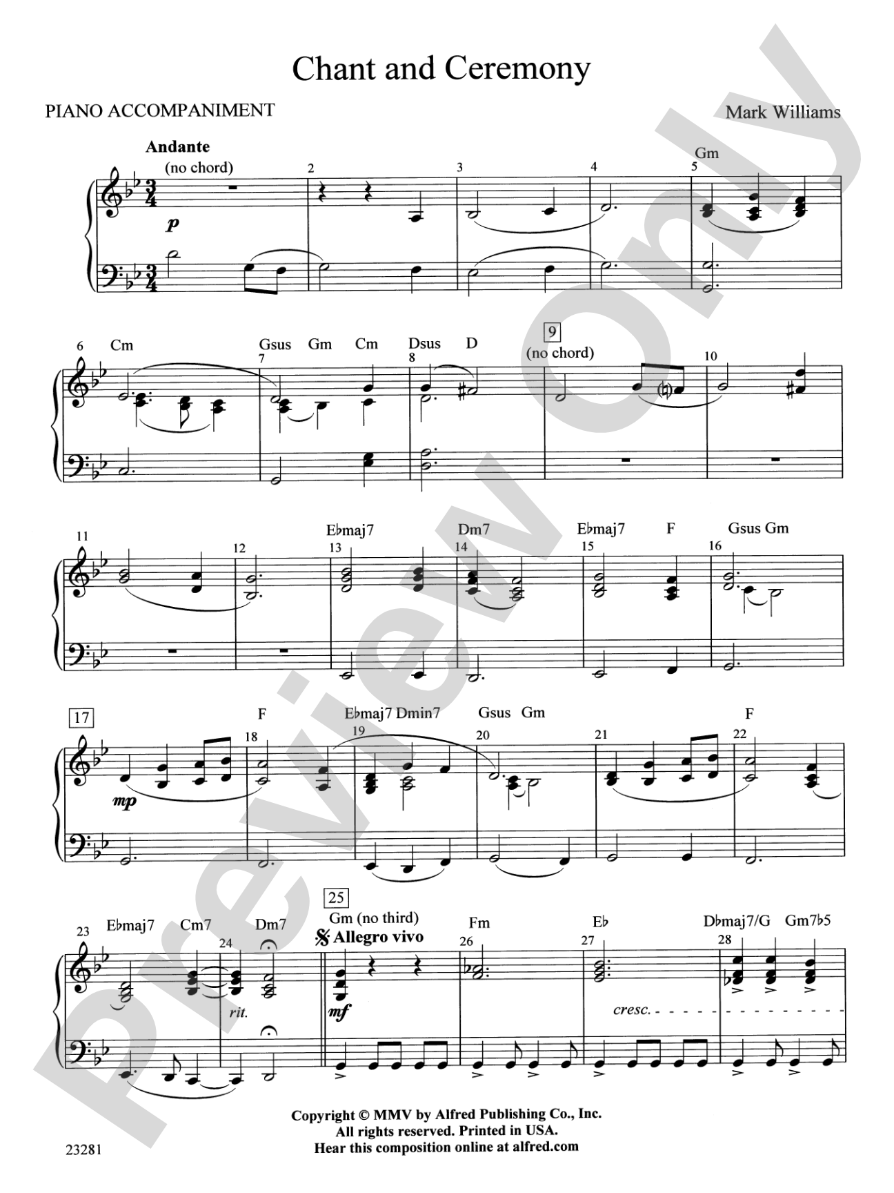 Chant and Ceremony: Piano Accompaniment