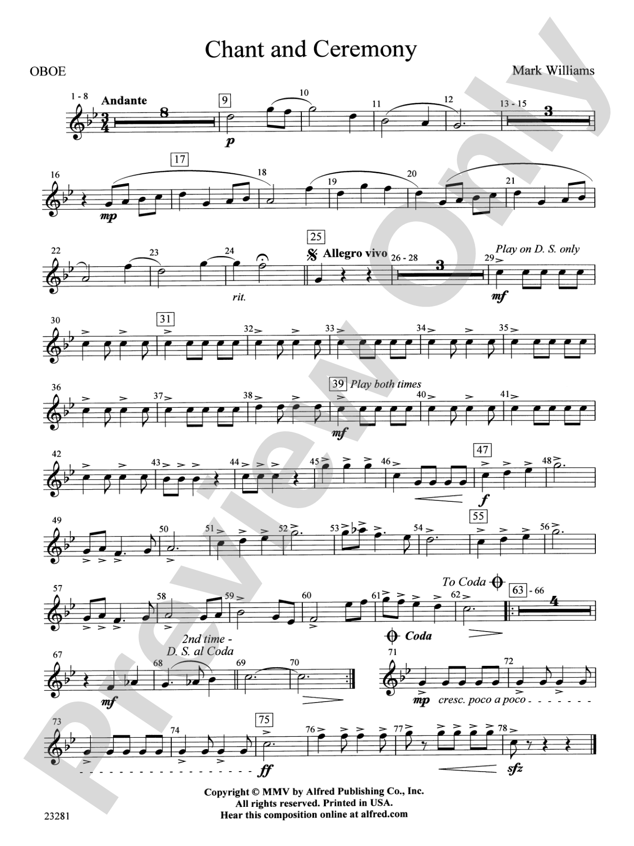 Chant and Ceremony: Oboe