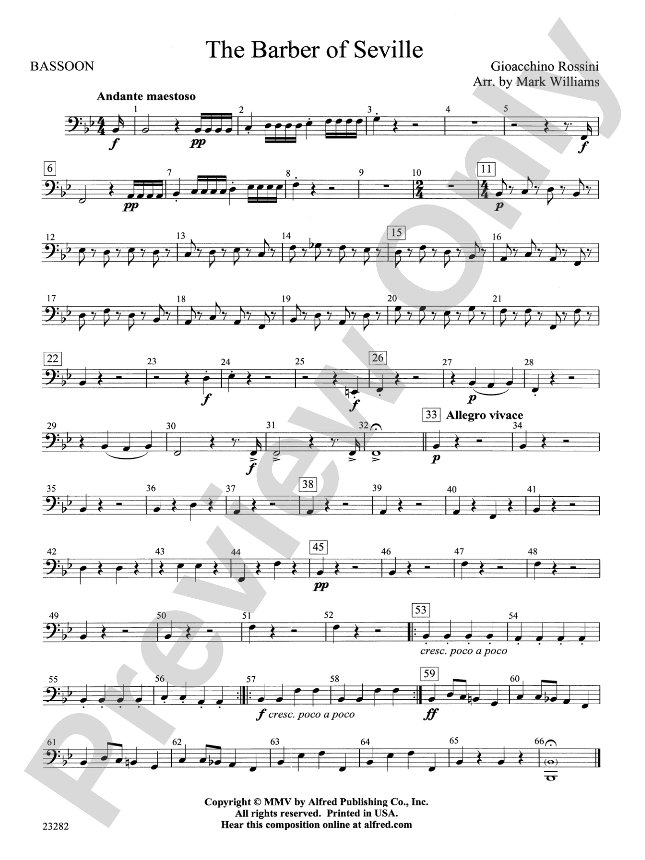 The Barber of Seville: Bassoon