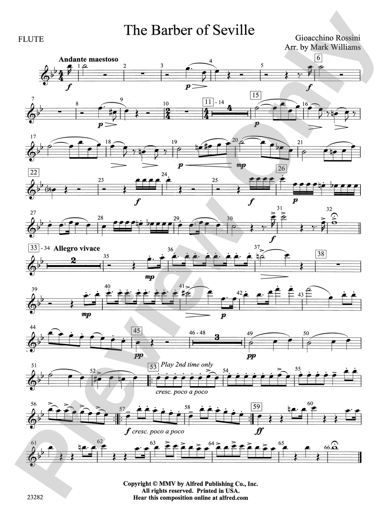The Barber of Seville: Flute