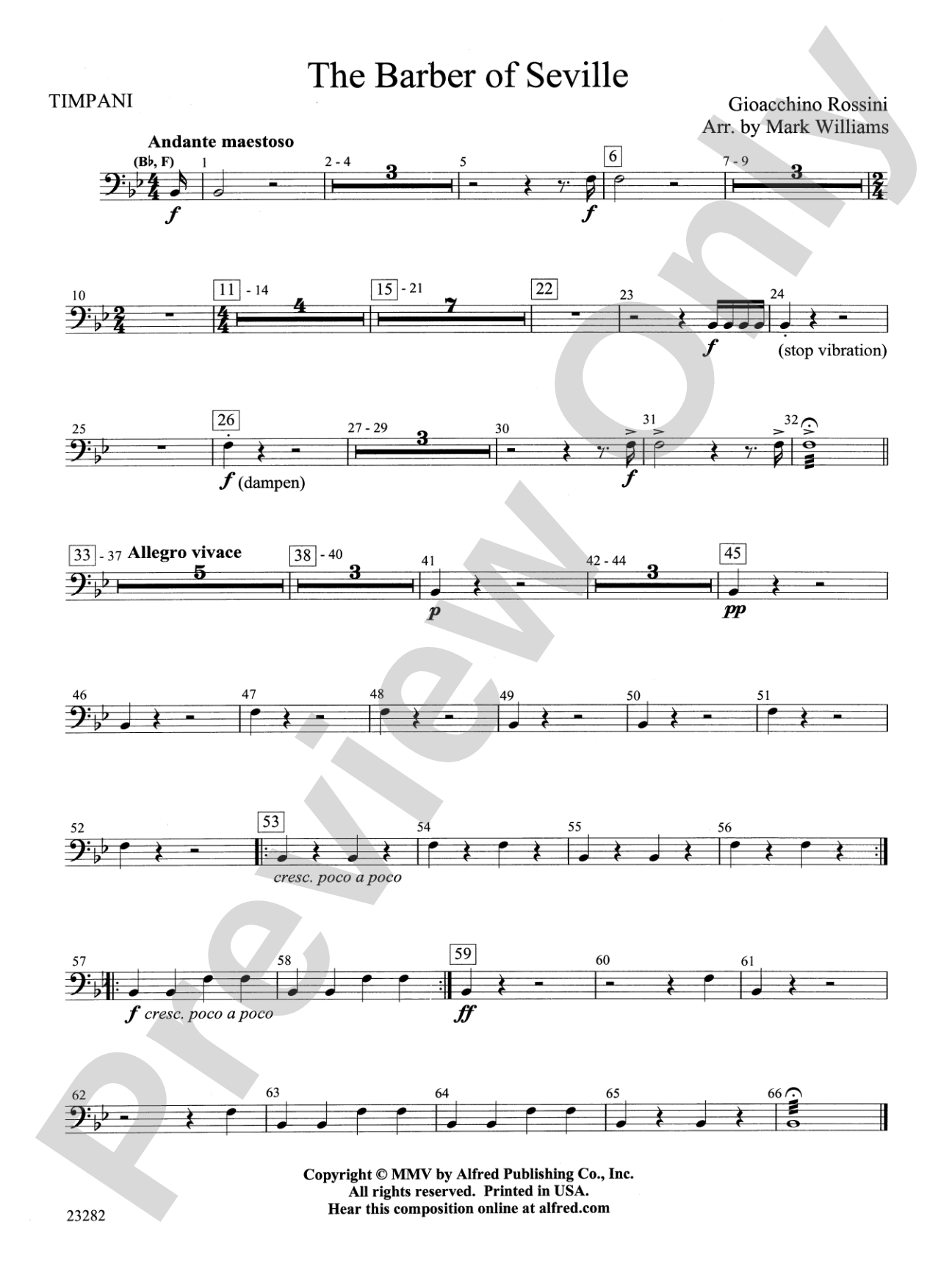 The Barber of Seville: Timpani