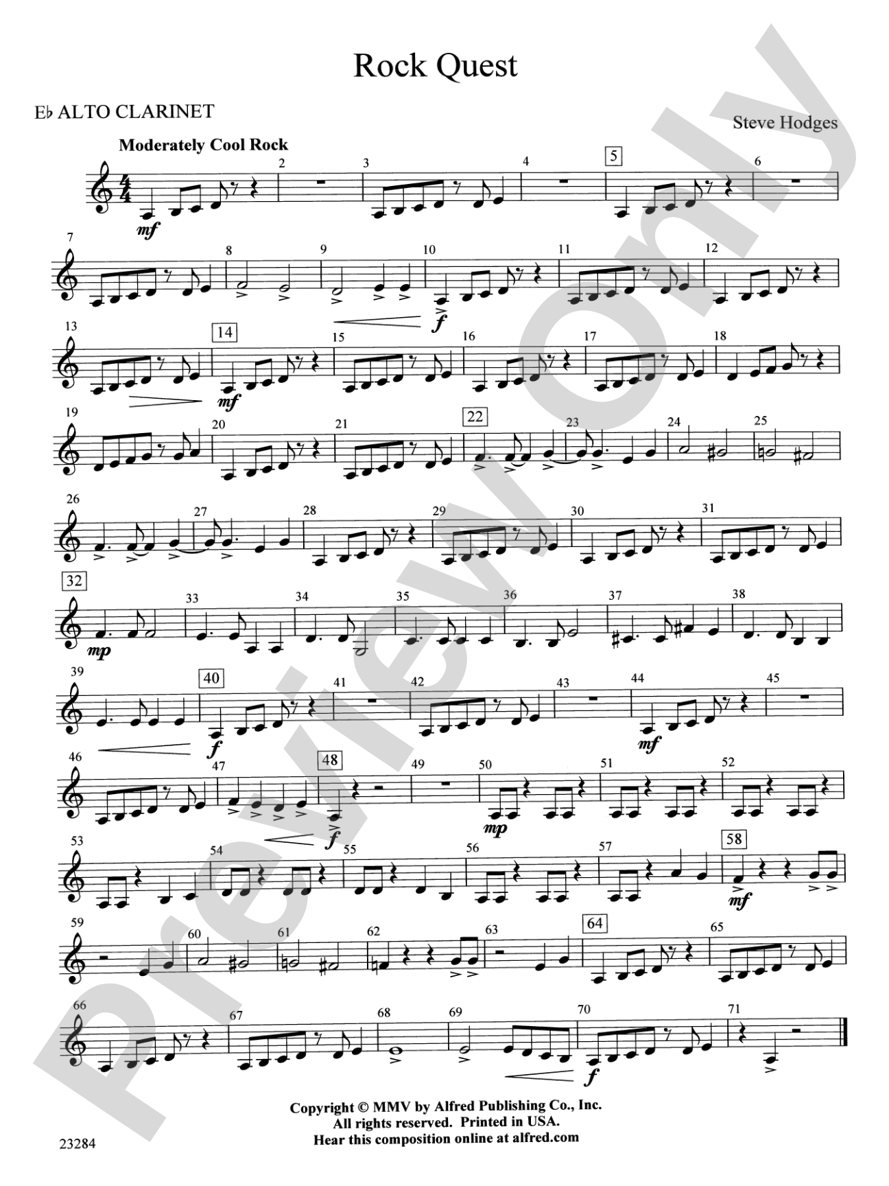 Rock Quest: E-flat Alto Clarinet