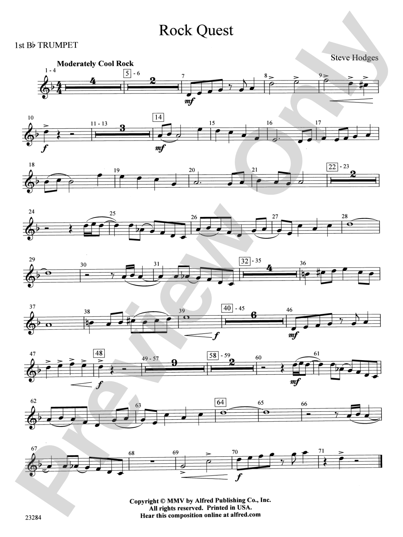 Rock Quest: 1st B-flat Trumpet
