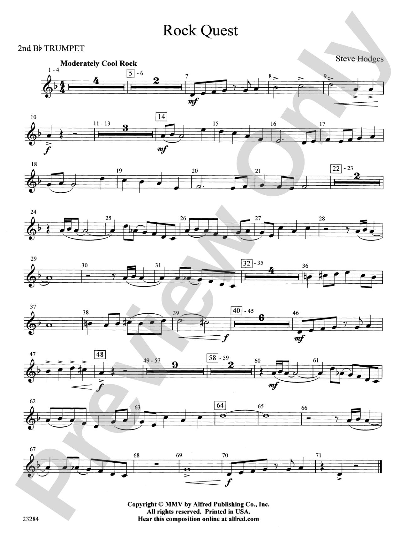 Rock Quest: 2nd B-flat Trumpet