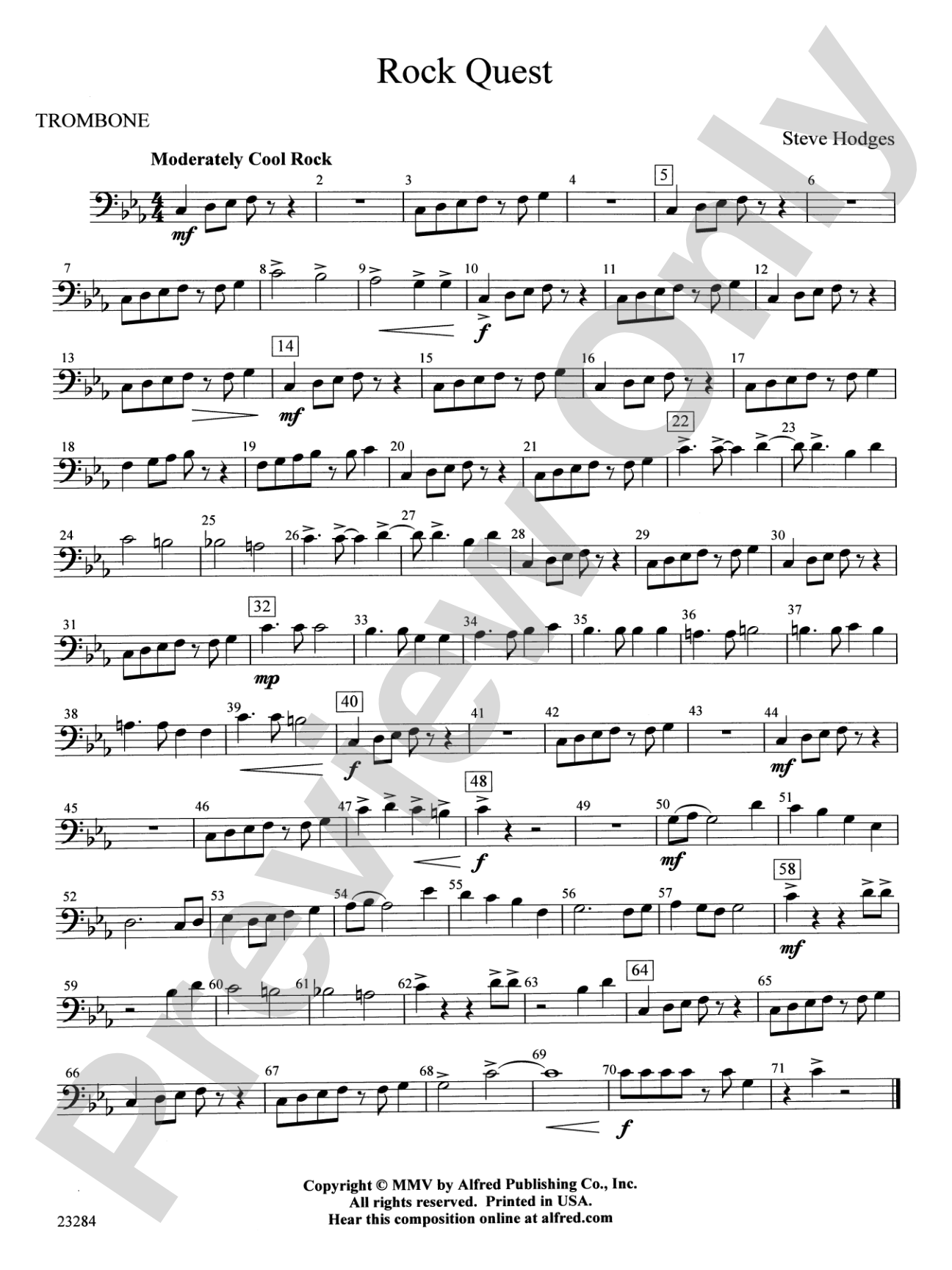 Rock Quest: 1st Trombone