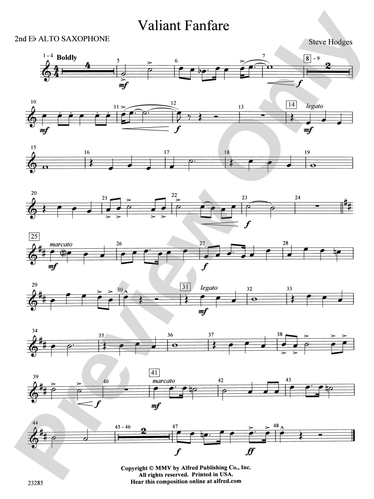 Valiant Fanfare: 2nd E-flat Alto Saxophone