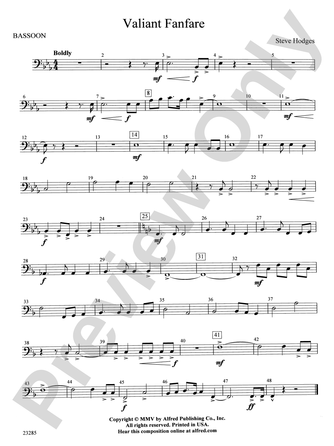 Valiant Fanfare: Bassoon