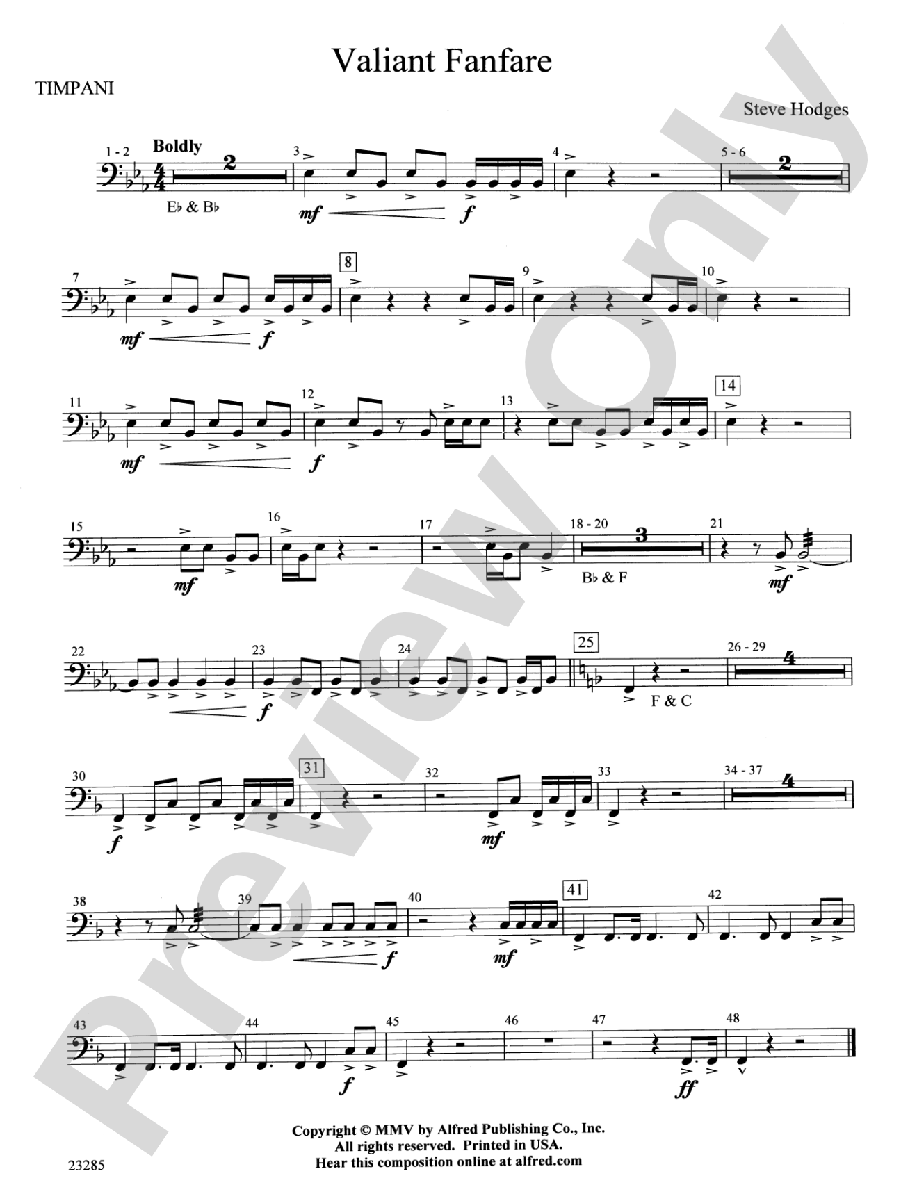 Valiant Fanfare: Timpani