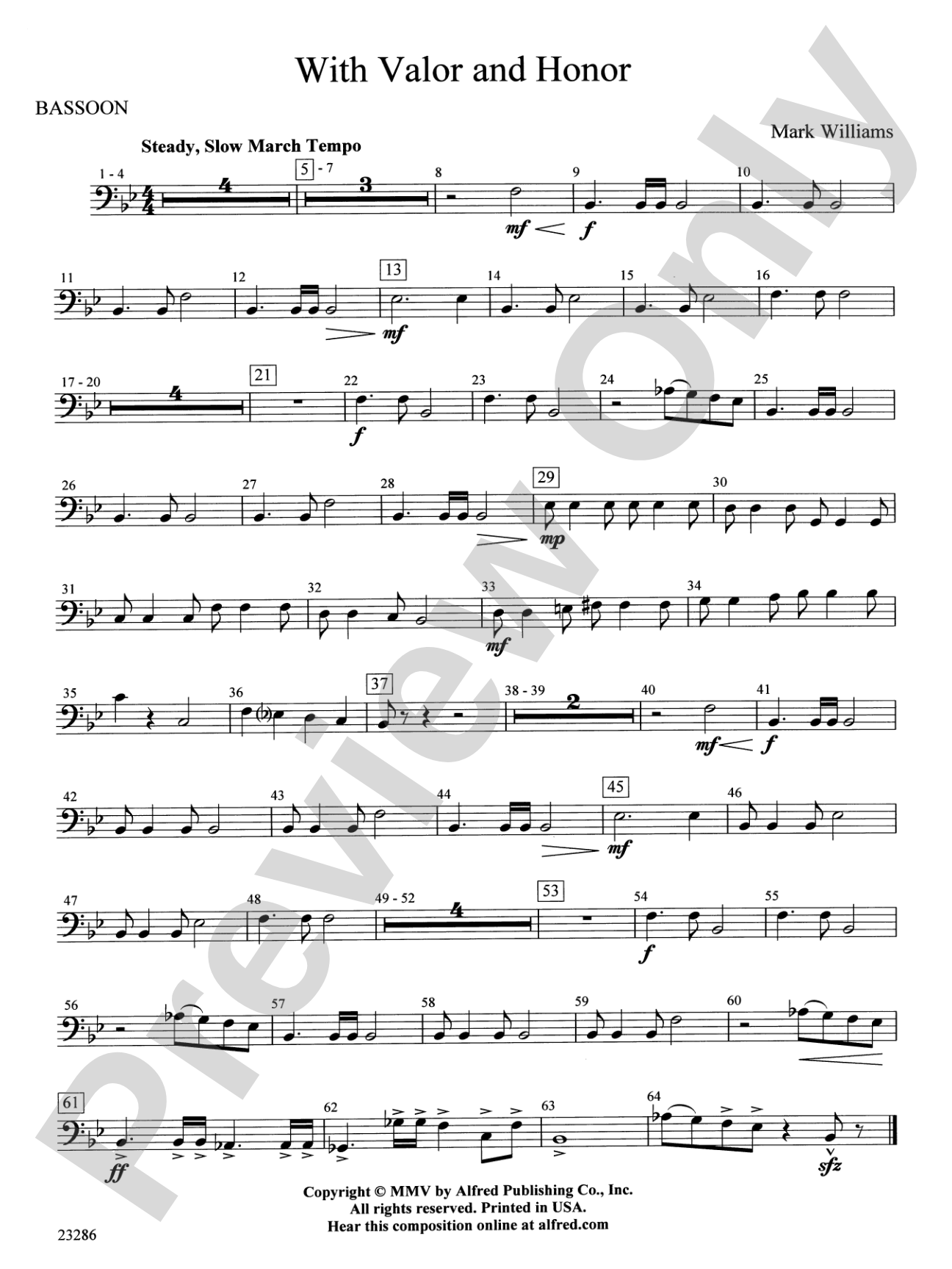 With Valor and Honor: Bassoon