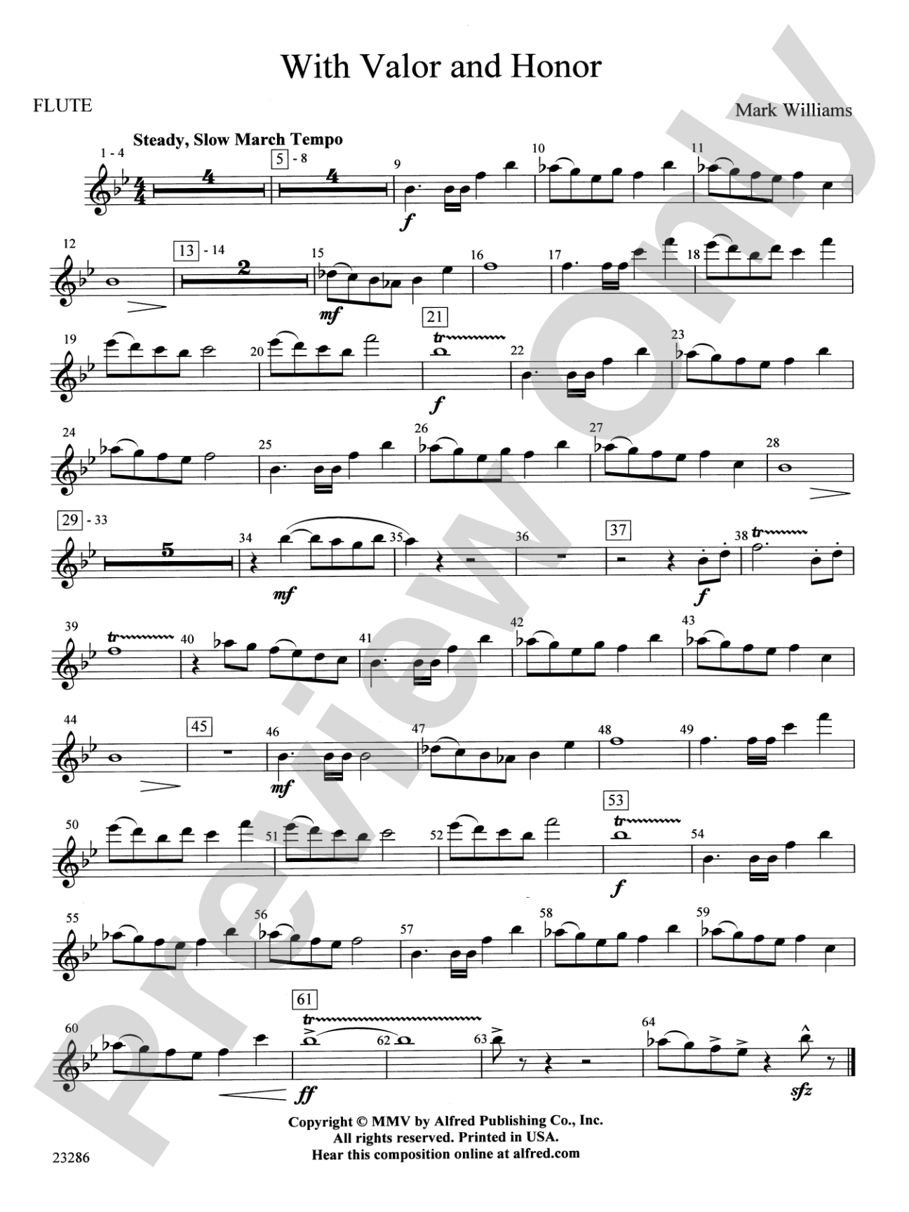 With Valor and Honor: Flute