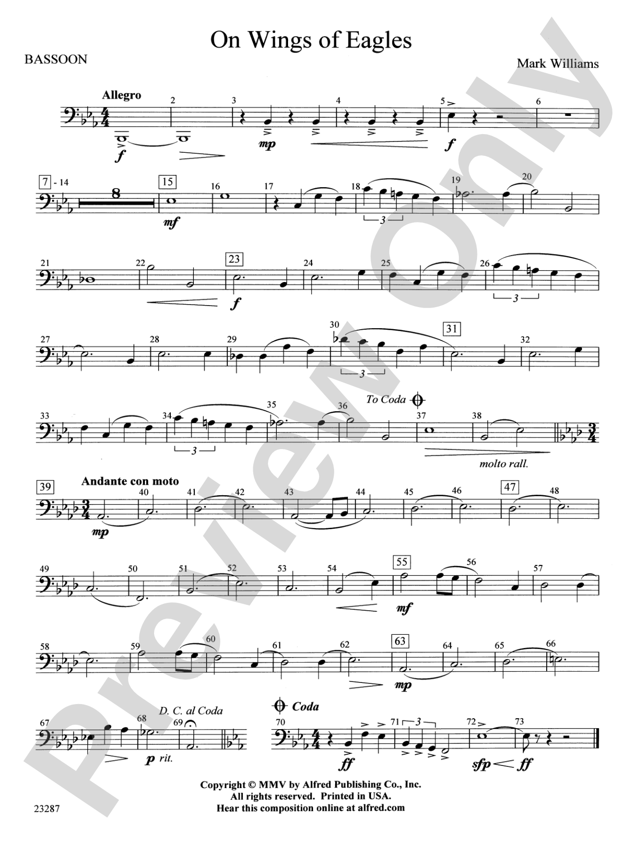 On Wings of Eagles: Bassoon