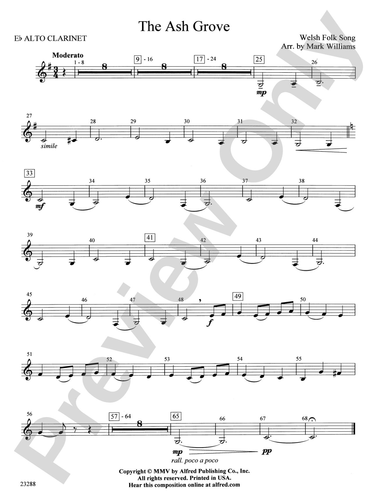 The Ash Grove: E-flat Alto Clarinet