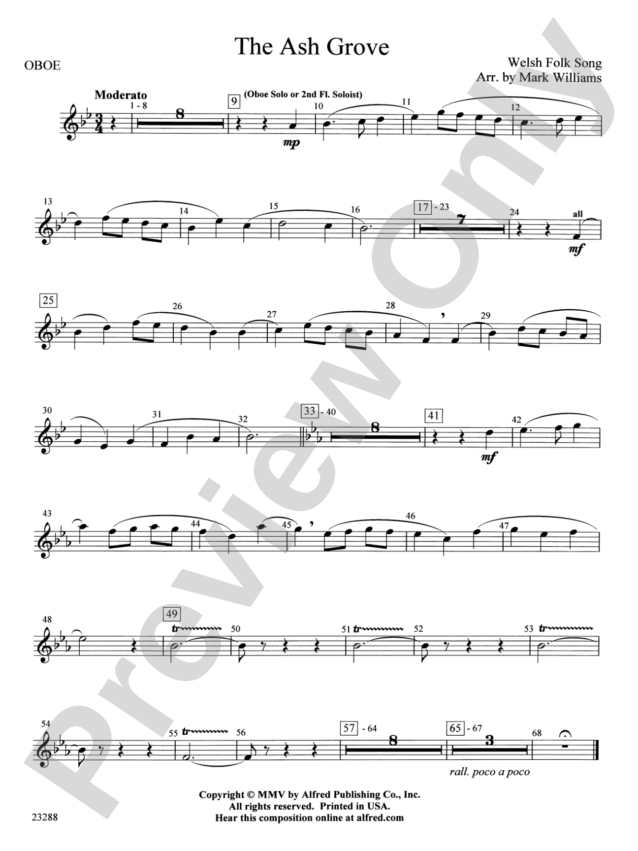The Ash Grove: Oboe