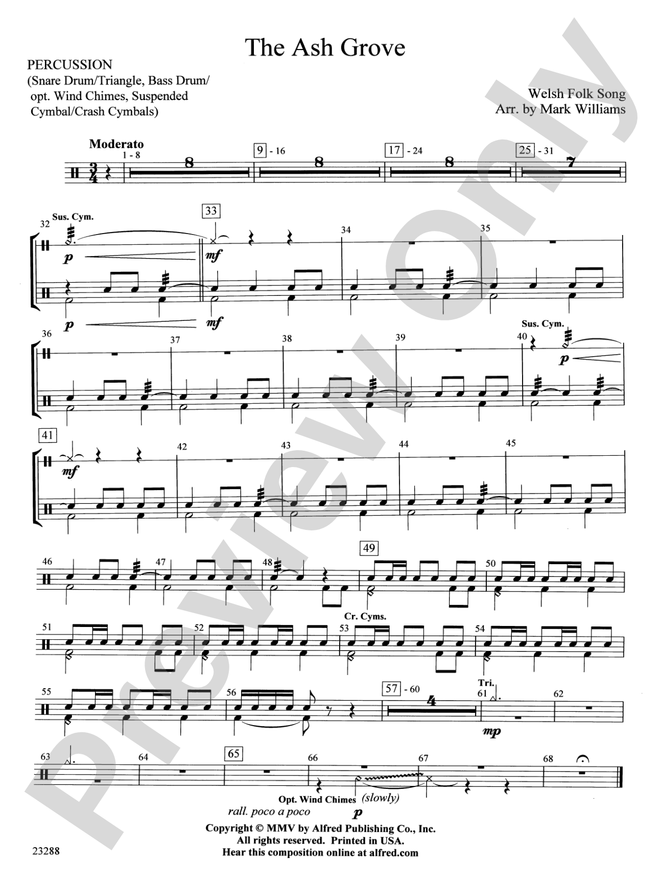 The Ash Grove: 1st Percussion