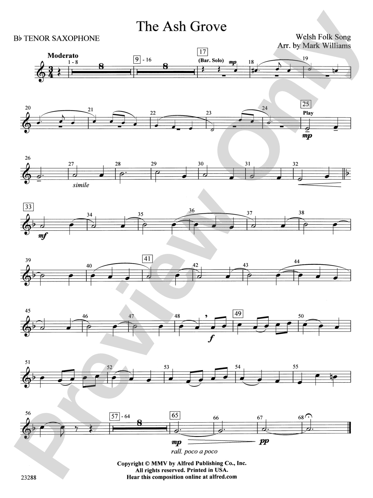 The Ash Grove: B-flat Tenor Saxophone