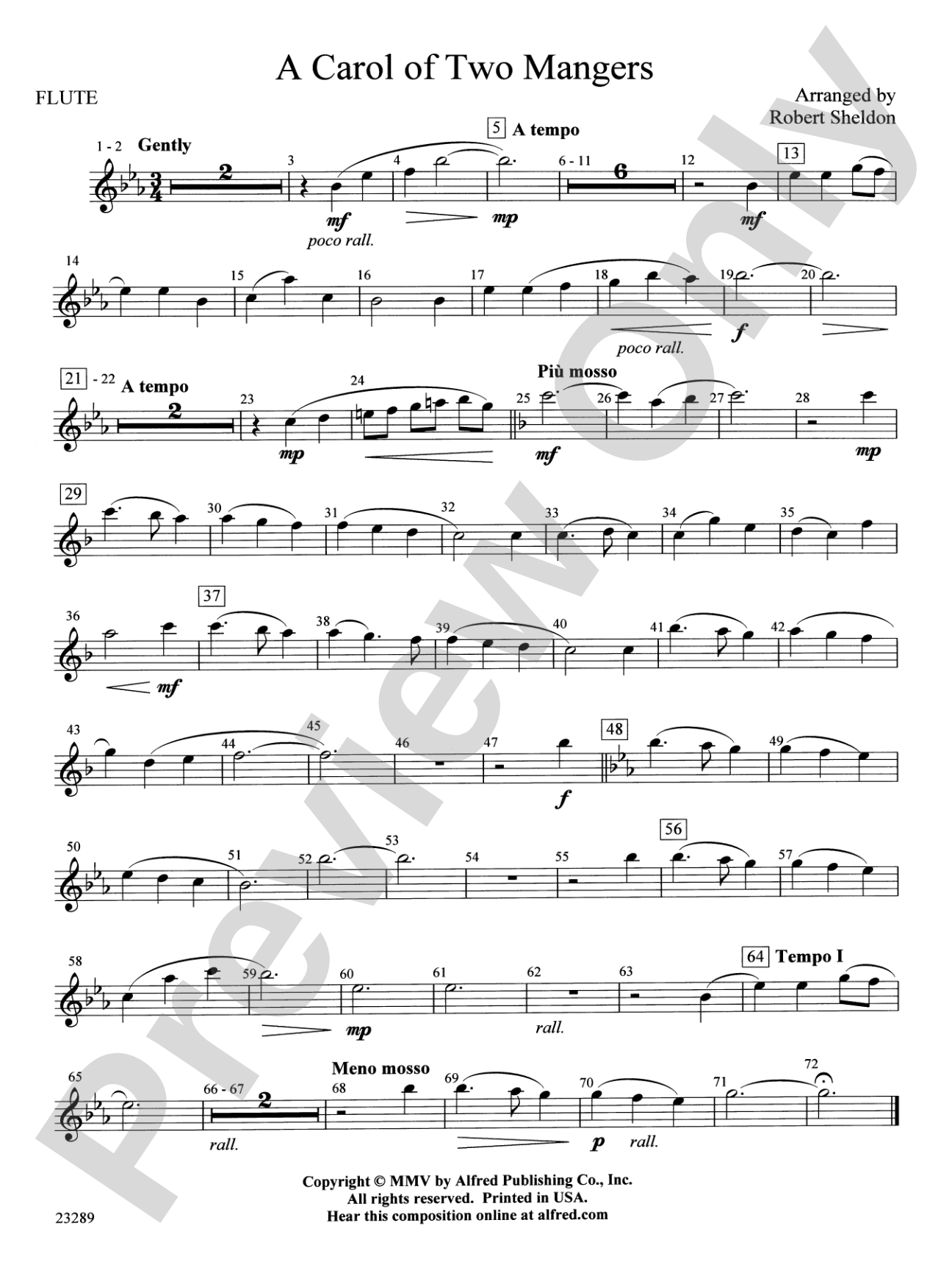 A Carol of Two Mangers: Flute