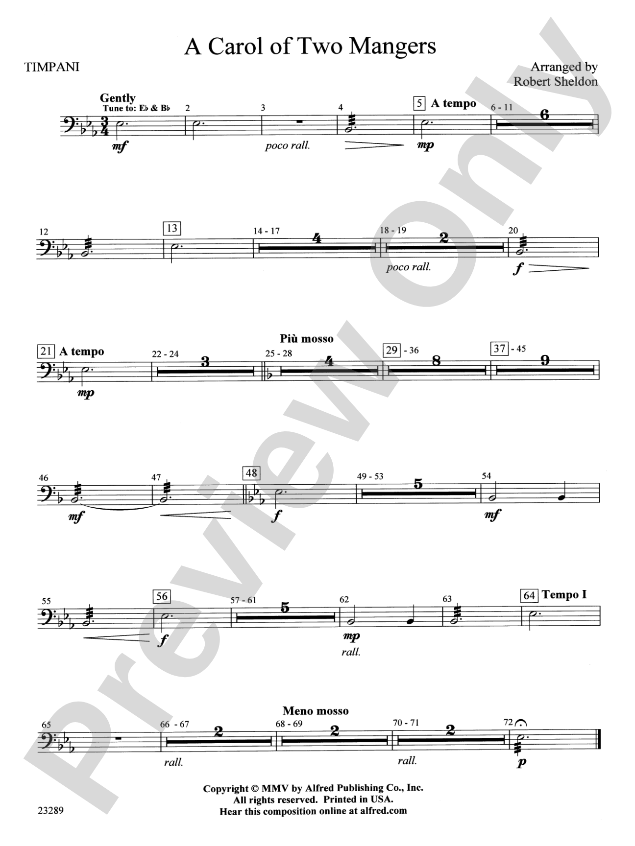 A Carol of Two Mangers: Timpani