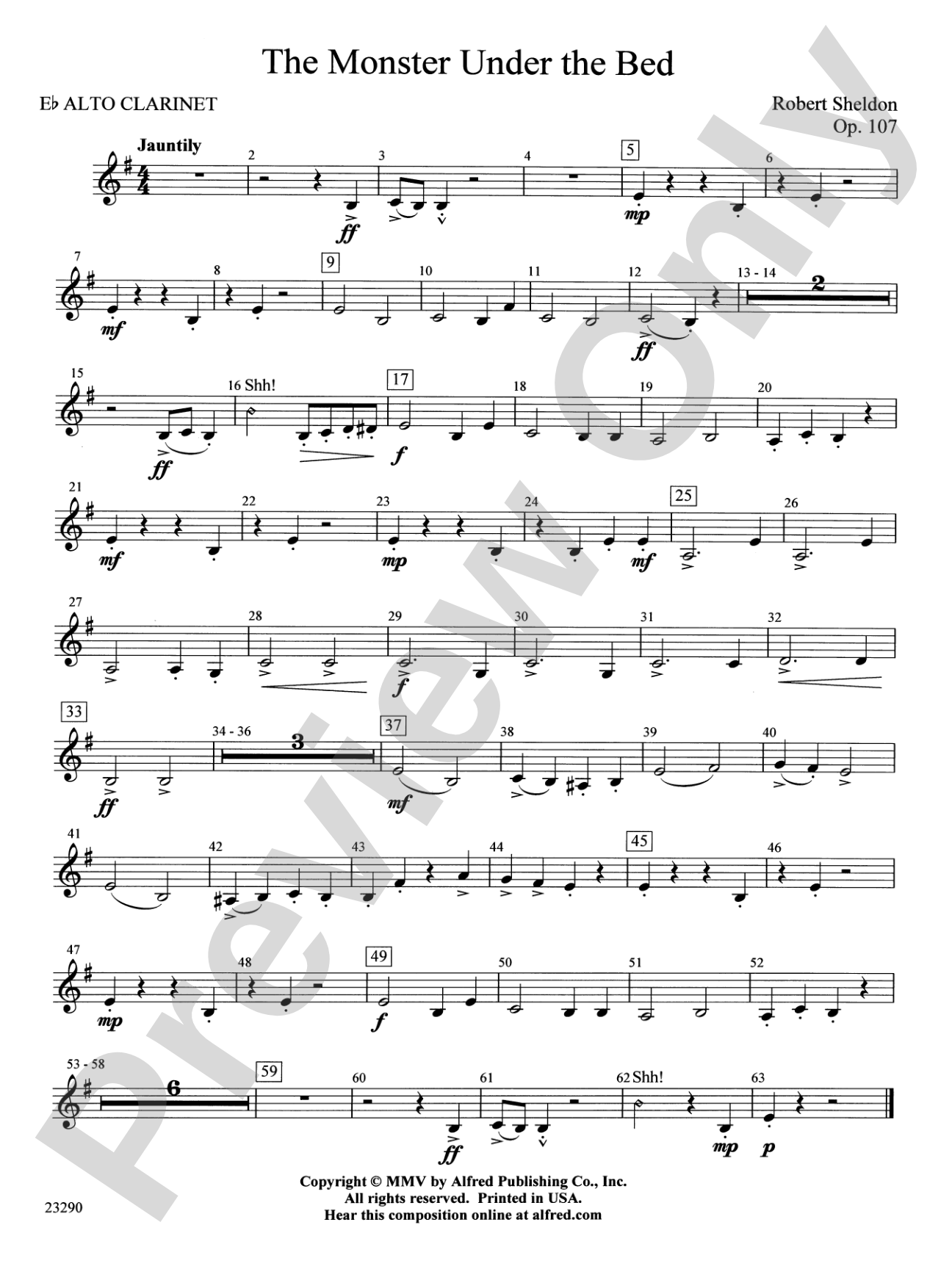 The Monster Under the Bed: E-flat Alto Clarinet