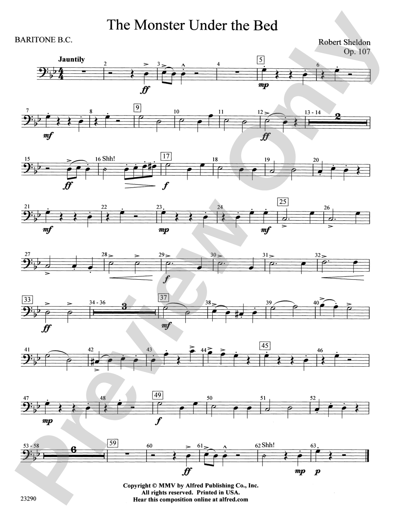 The Monster Under the Bed: Baritone B.C.