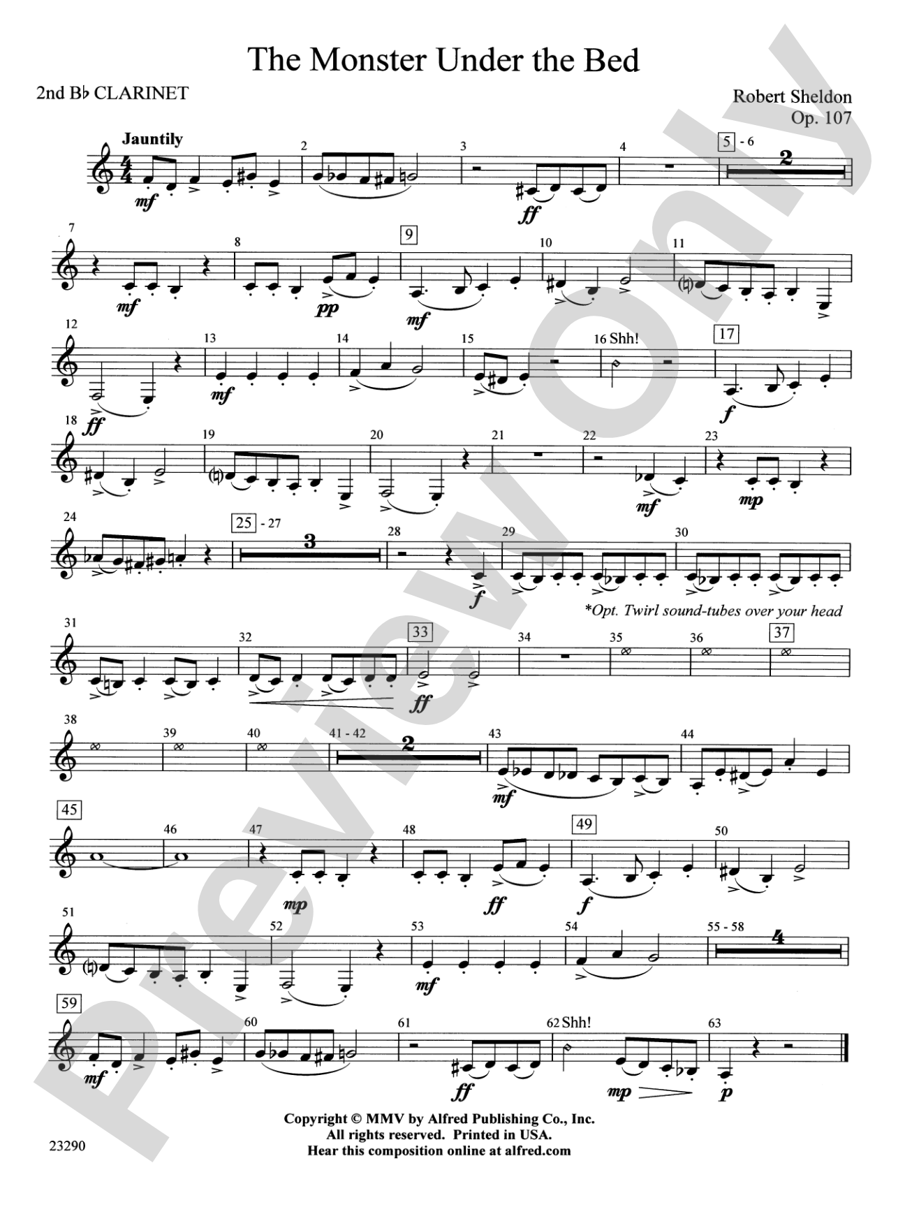 The Monster Under the Bed: 2nd B-flat Clarinet