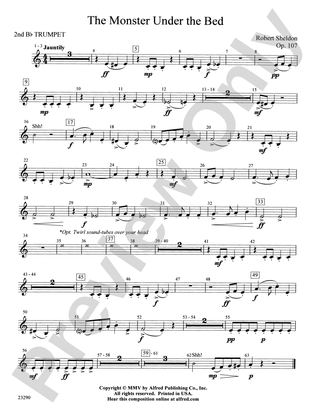 The Monster Under the Bed: 2nd B-flat Trumpet