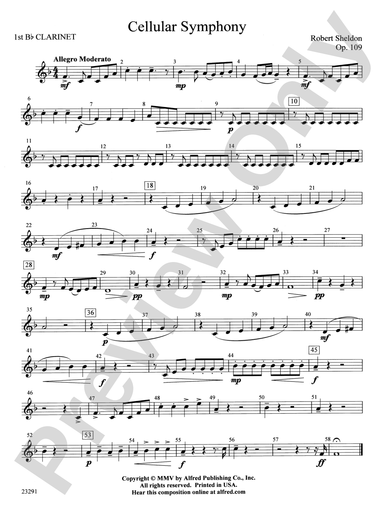 Cellular Symphony: 1st B-flat Clarinet